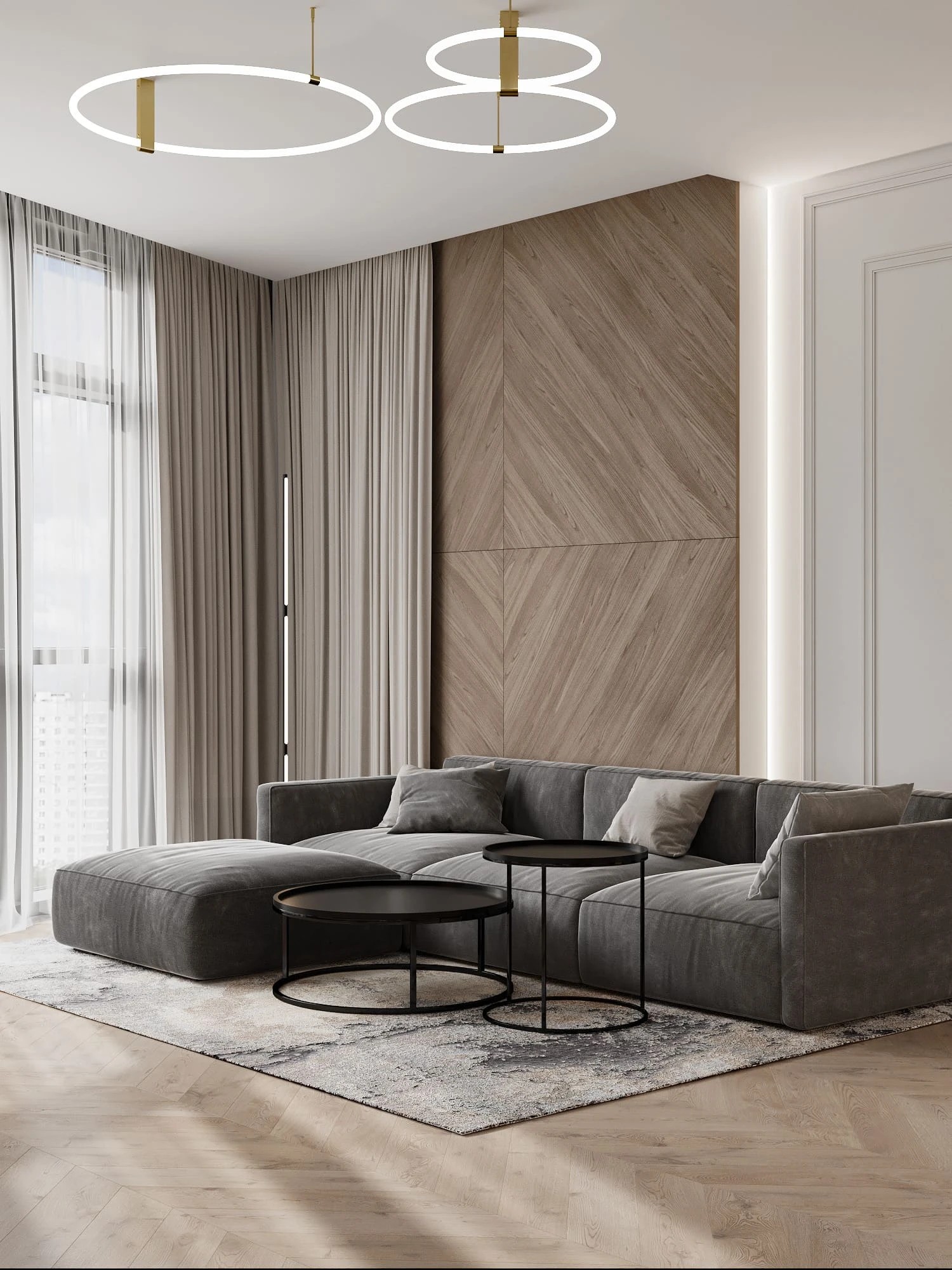 Эклектика в дизайне квартиры ЖК Князь А. Невский