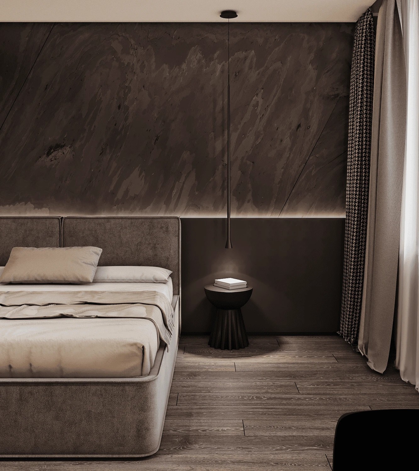 Монохромный интерьер квартиры в ЖК Лыжный