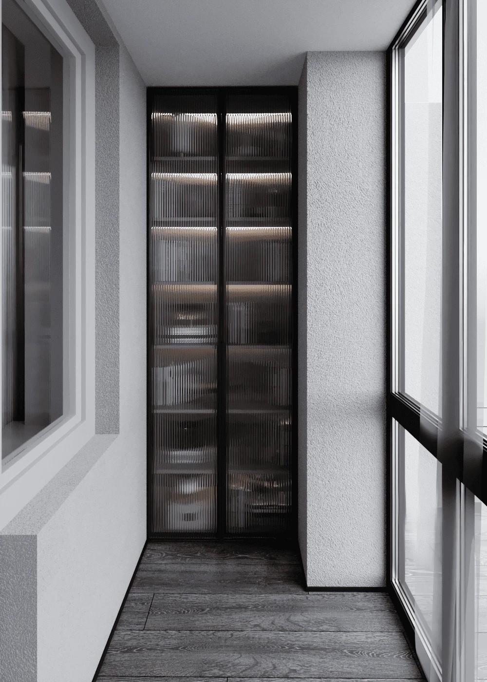 Монохромный интерьер квартиры в ЖК Лыжный