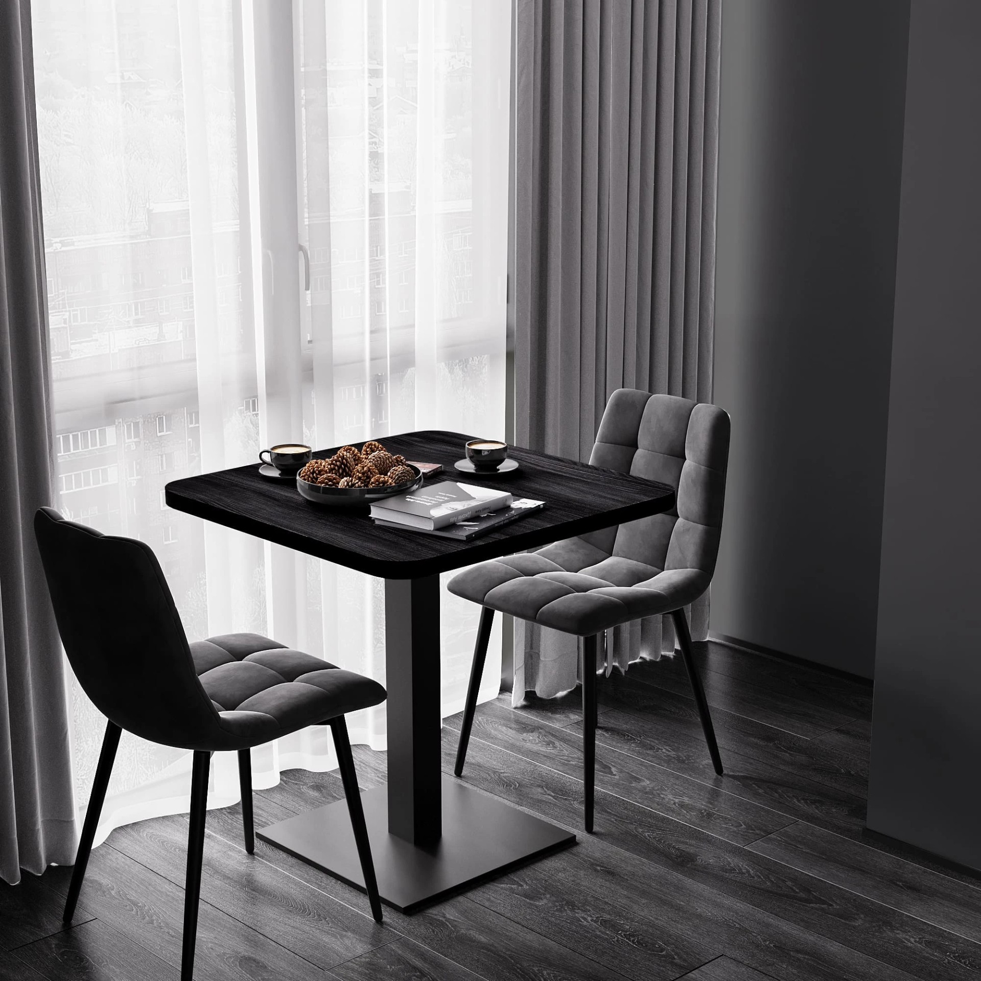 Монохромный интерьер квартиры в ЖК Лыжный