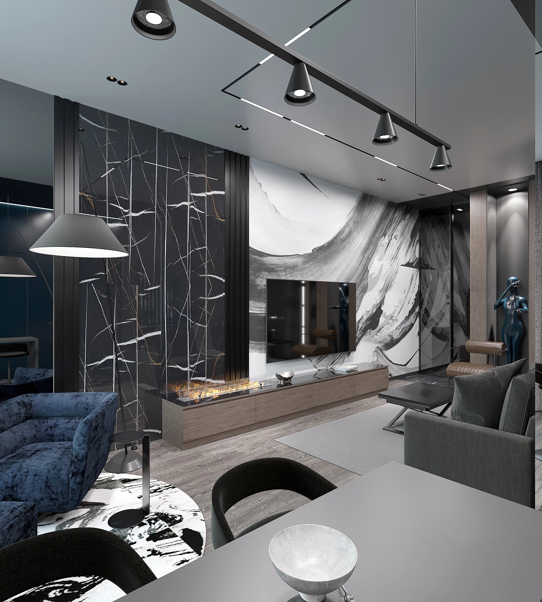 Квартира молодого человека в ЖК "Левел Стрешнево"