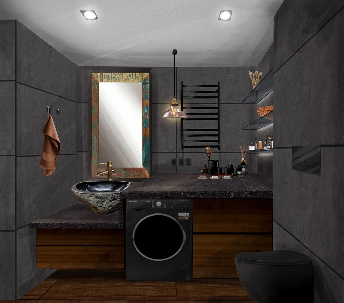 Дизайн интерьера квартиры в стиле Индастриал