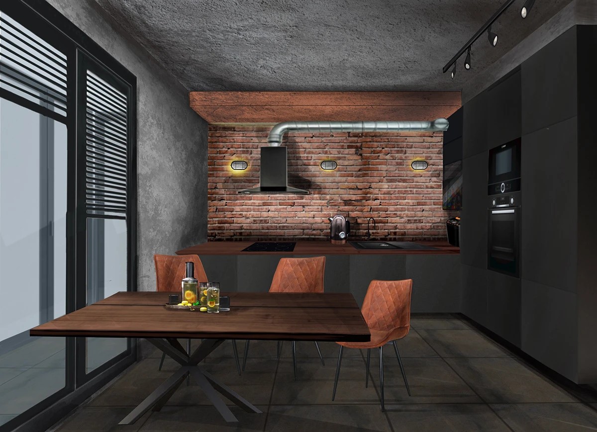 Дизайн интерьера квартиры в стиле Индастриал