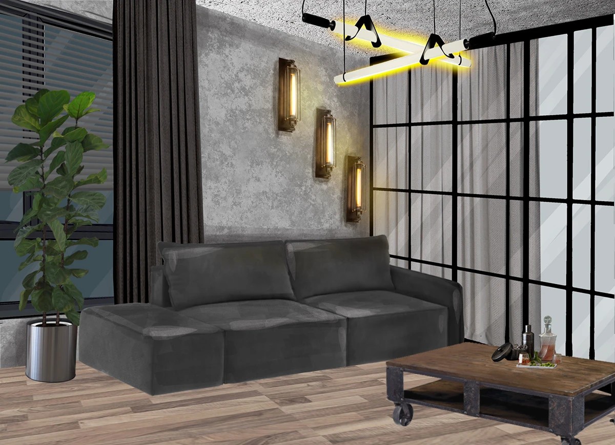 Дизайн интерьера квартиры в стиле Индастриал