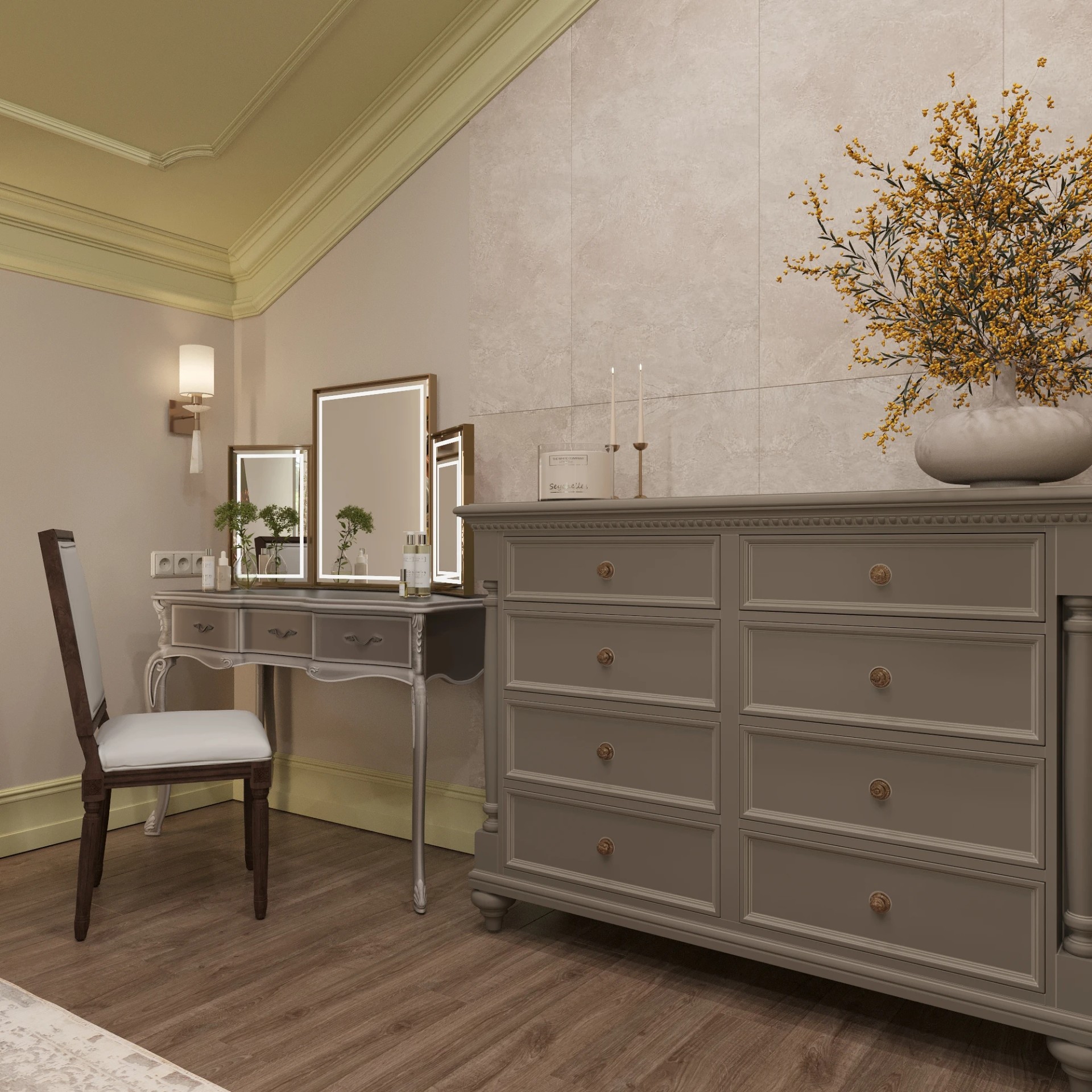 СПАЛЬНЯ В АНГЛИЙСКОМ СТИЛЕ