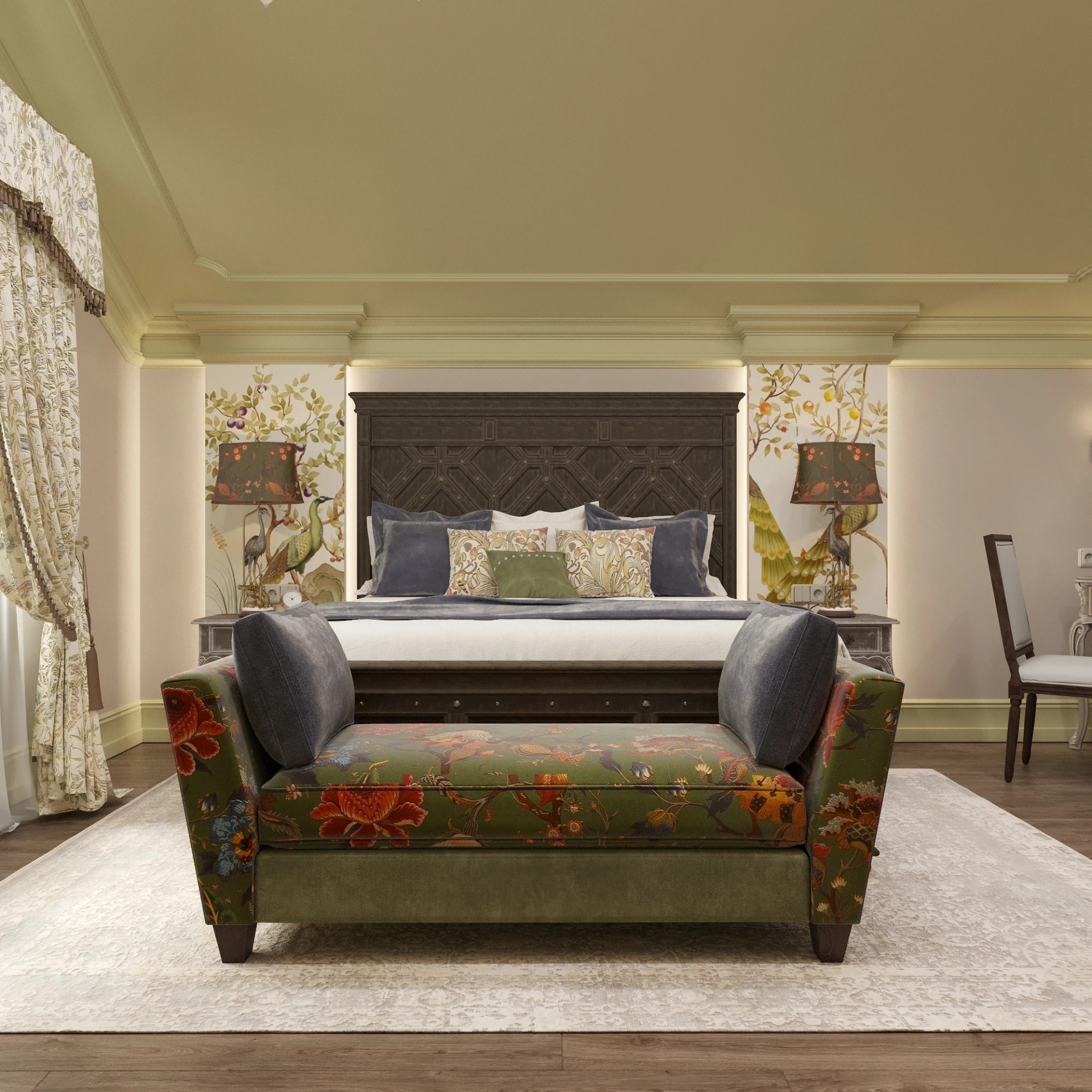 СПАЛЬНЯ В АНГЛИЙСКОМ СТИЛЕ