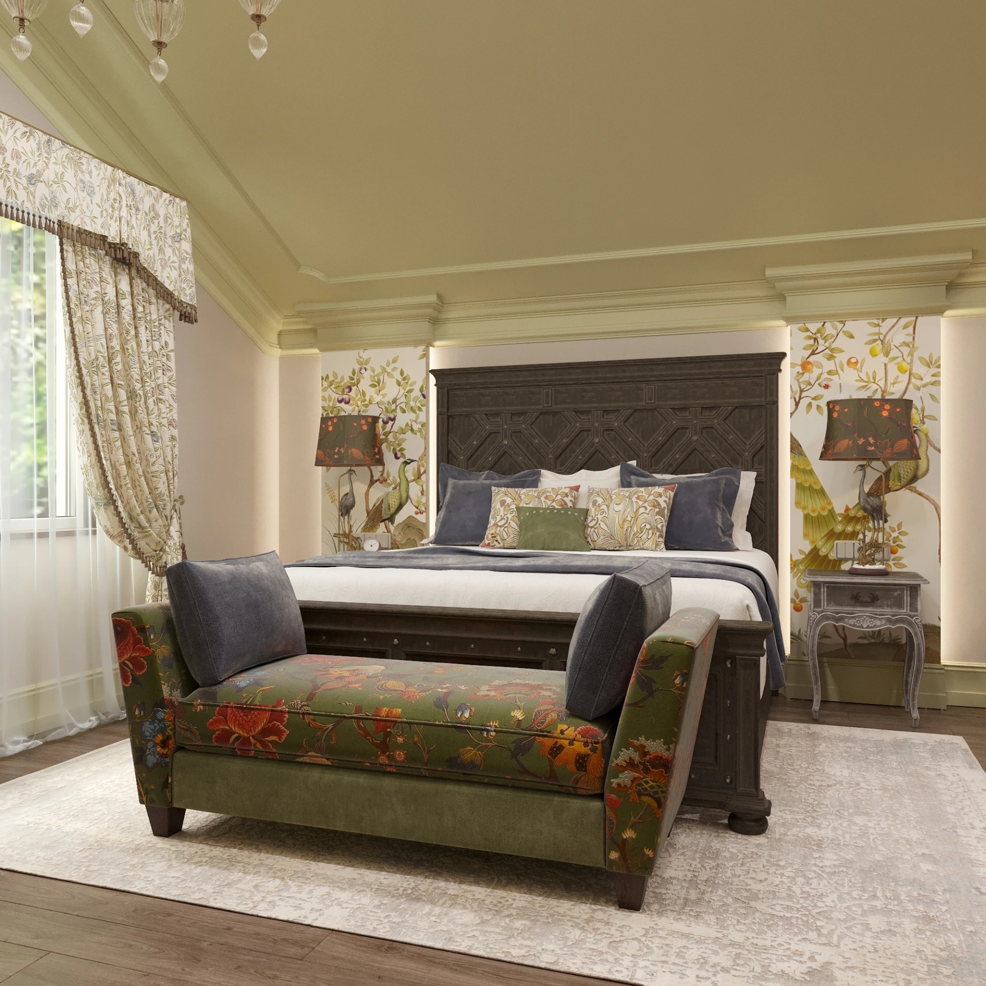 СПАЛЬНЯ В АНГЛИЙСКОМ СТИЛЕ