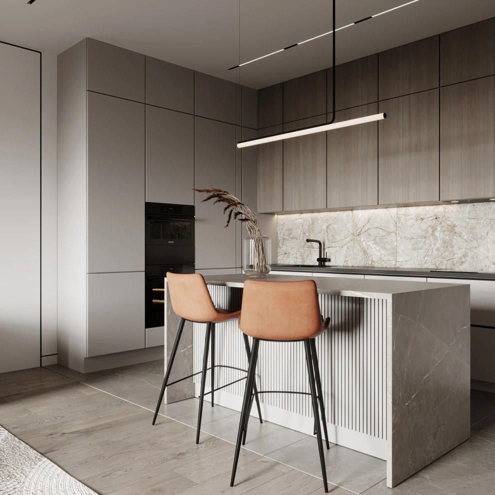 Дизайн кухни-гостиной