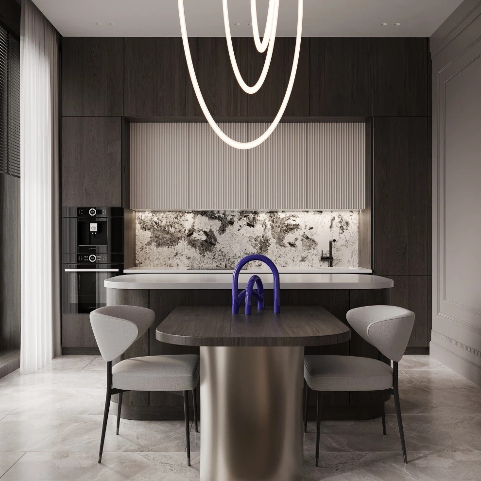 Интерьер кухни-гостиной