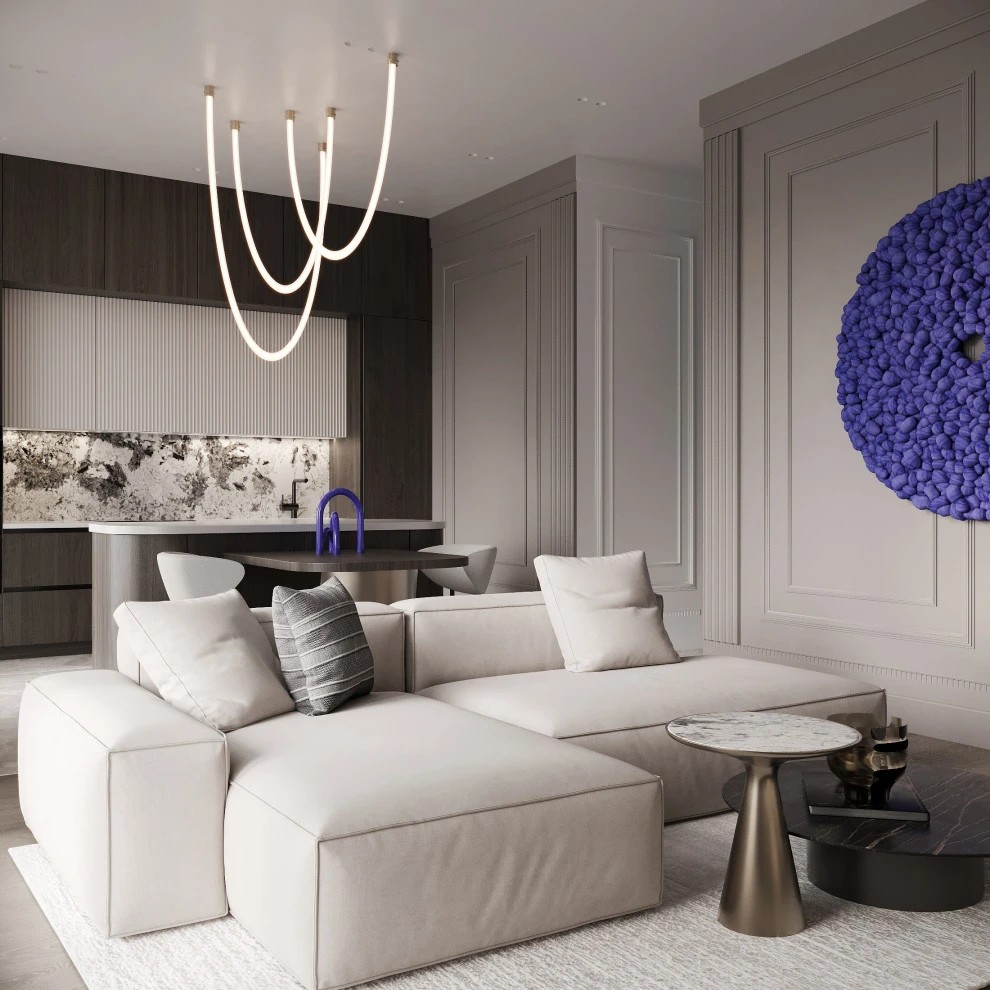 Интерьер кухни-гостиной