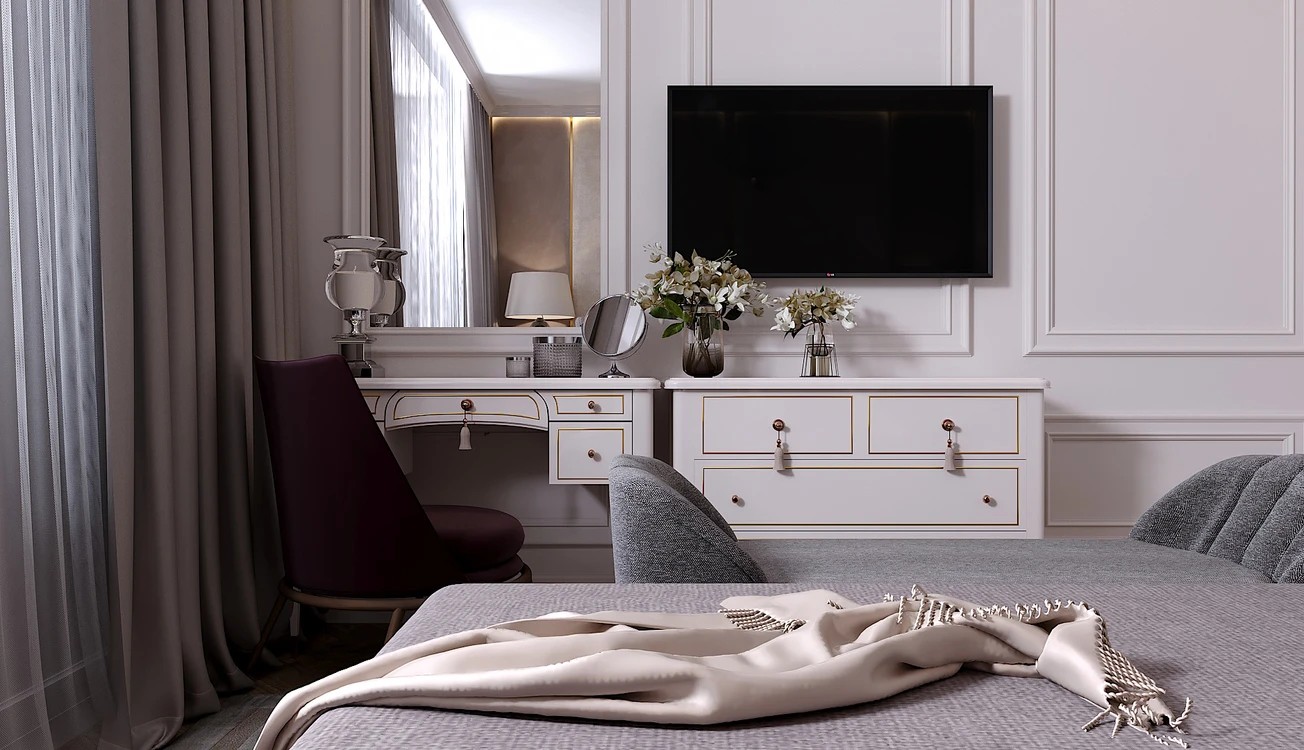 Спальня в современной классике