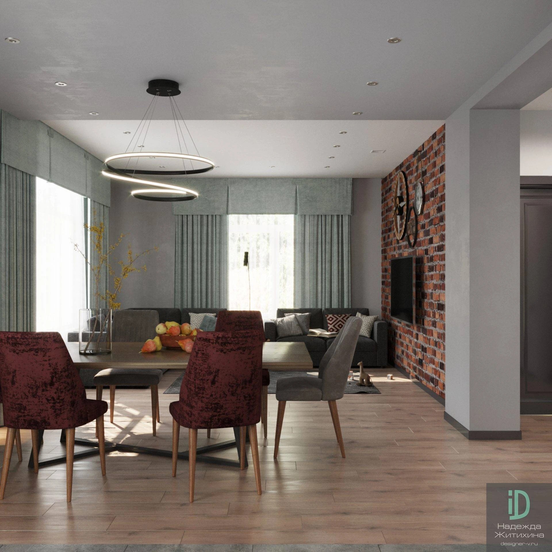 Кухня-столовая-гостиная