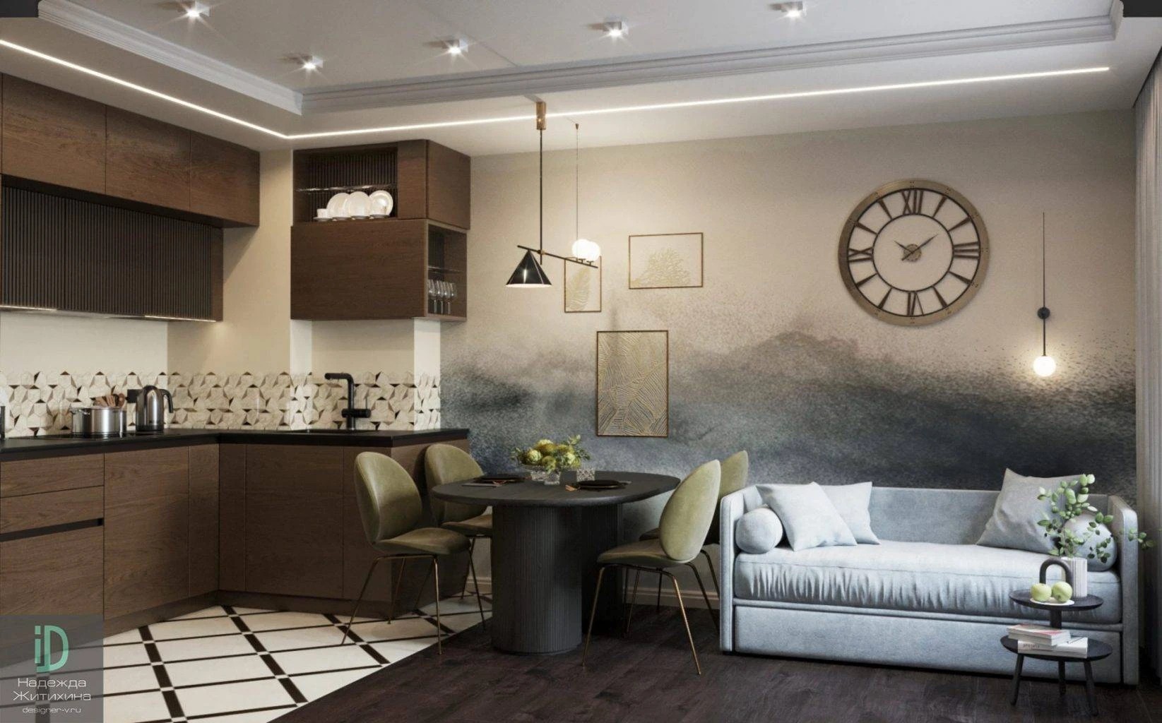 Кухня-столовая-гостиная