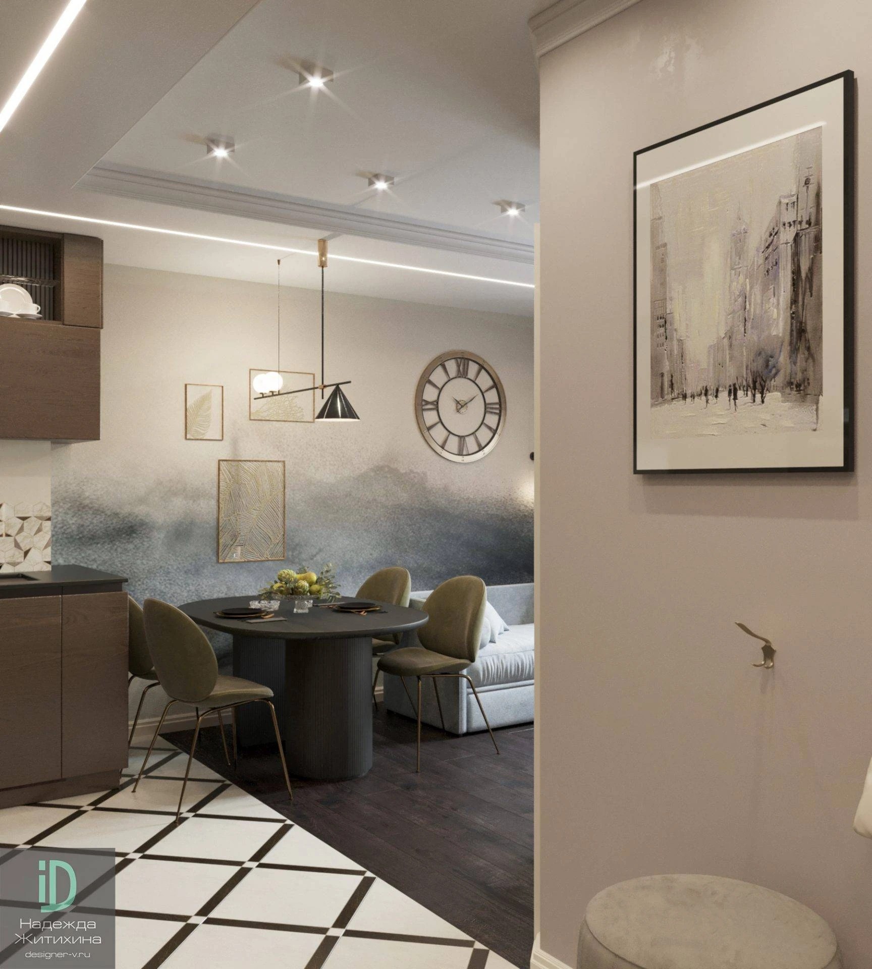 Кухня-столовая-гостиная