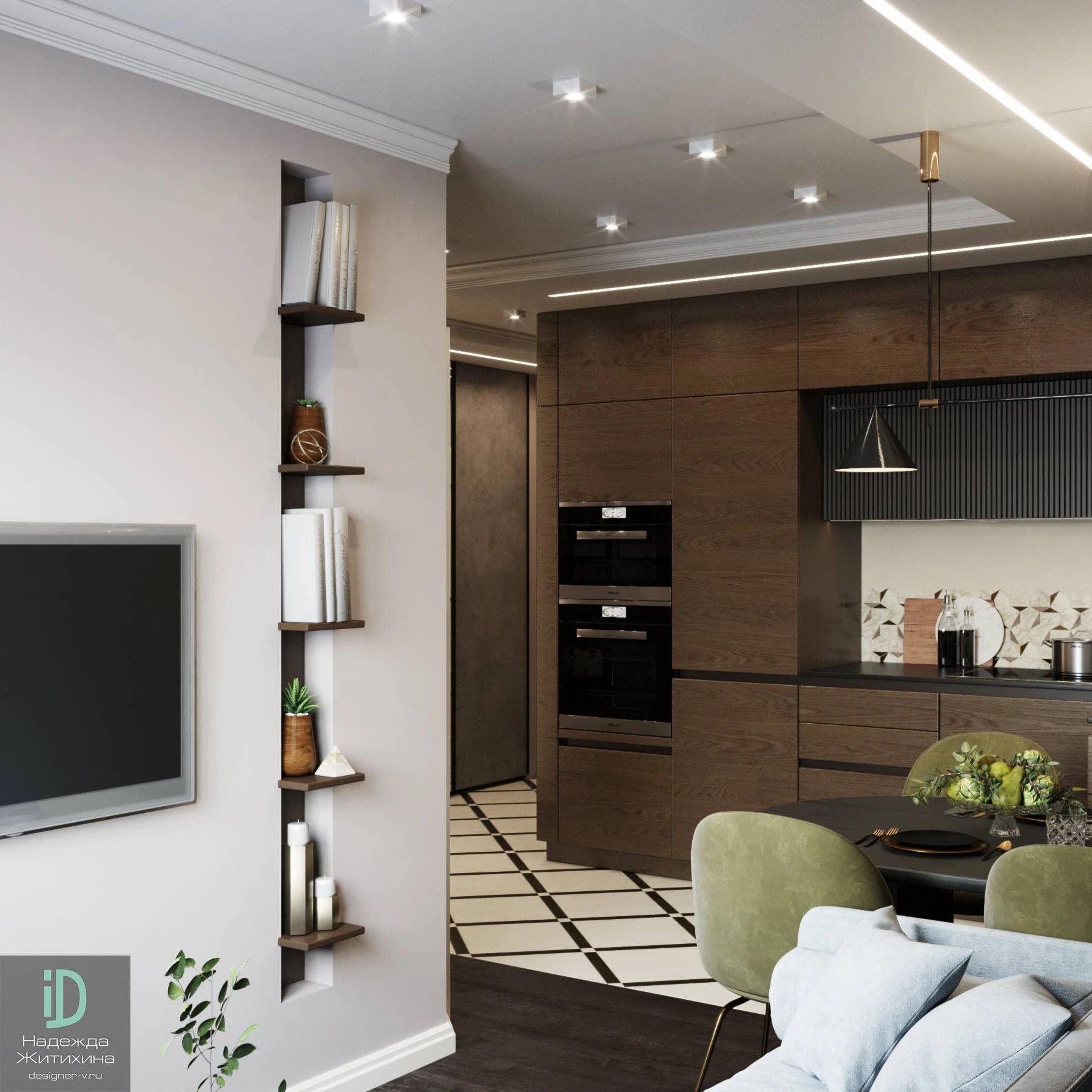 Кухня-столовая-гостиная