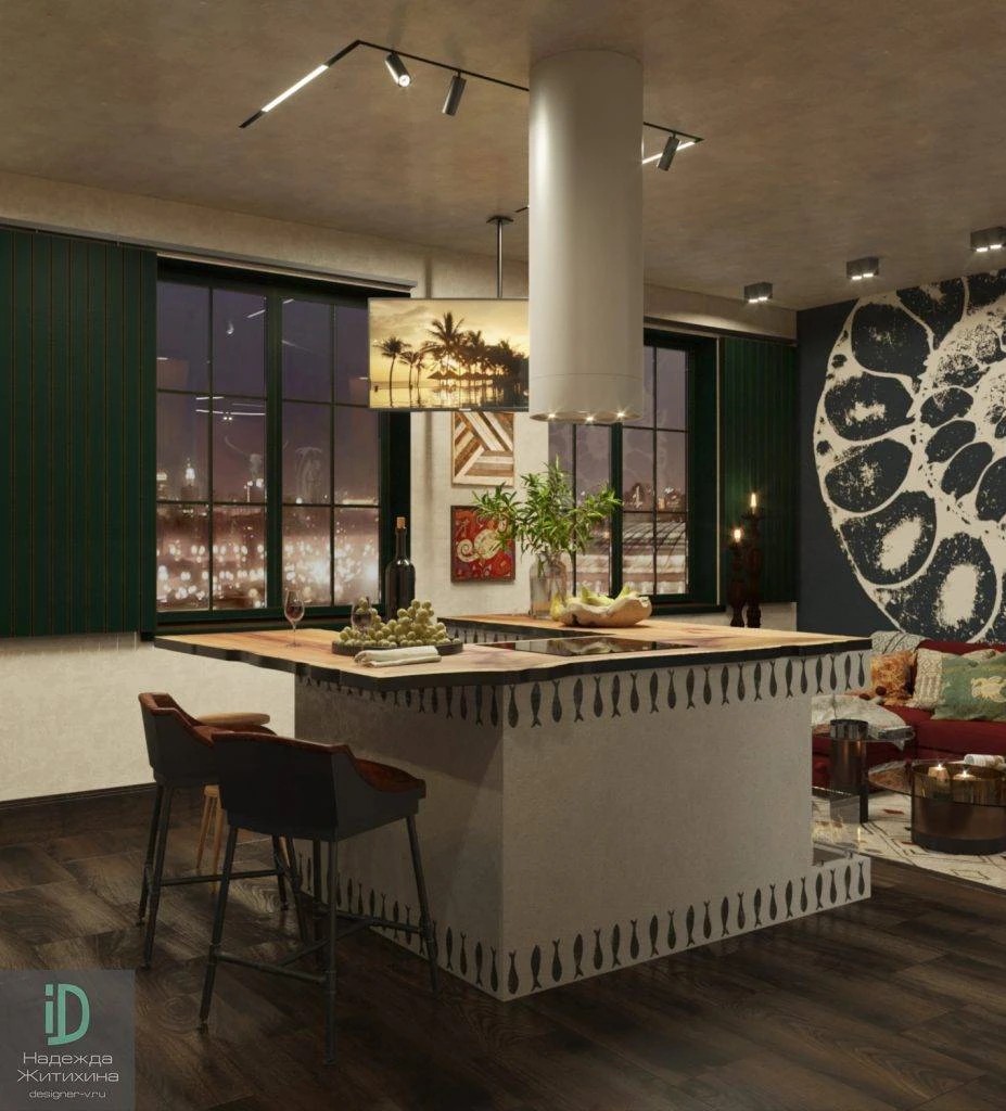 Кухня-столовая-гостиная