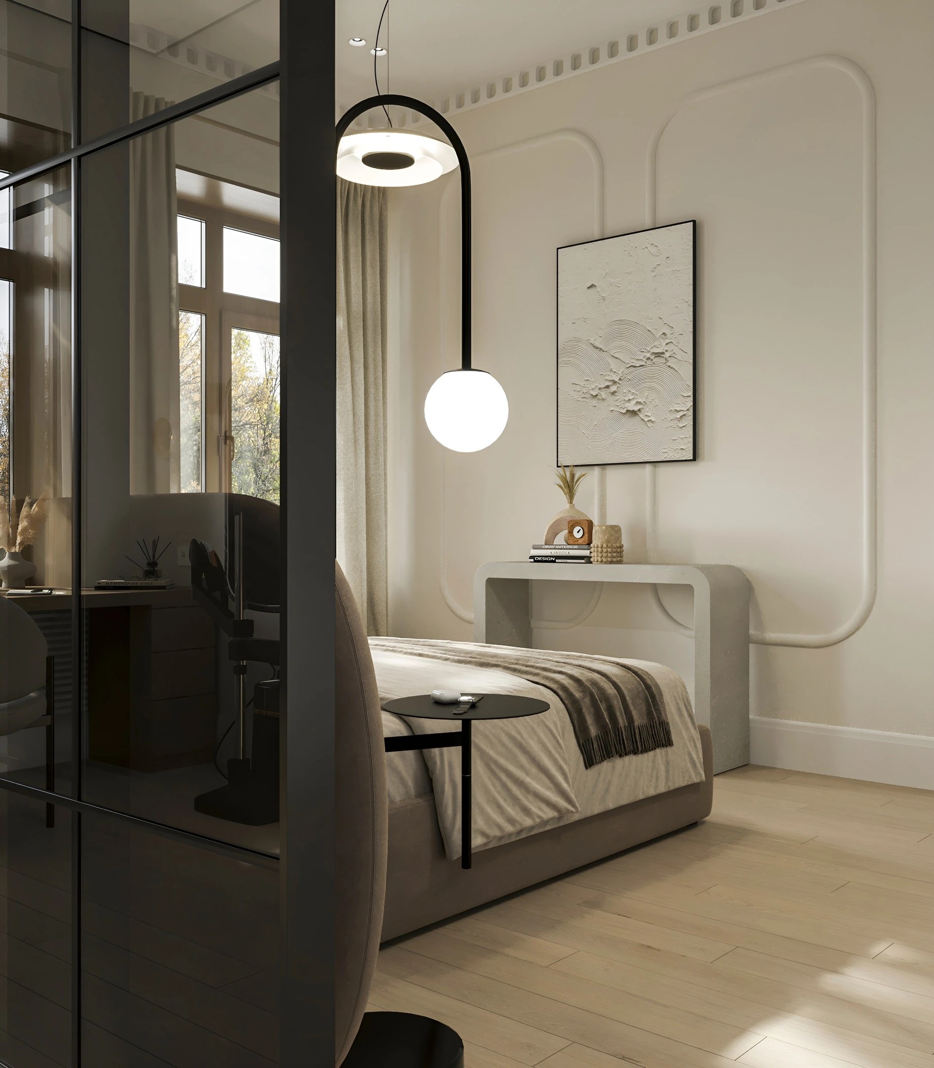 Интерьера спальни в историческом центре города