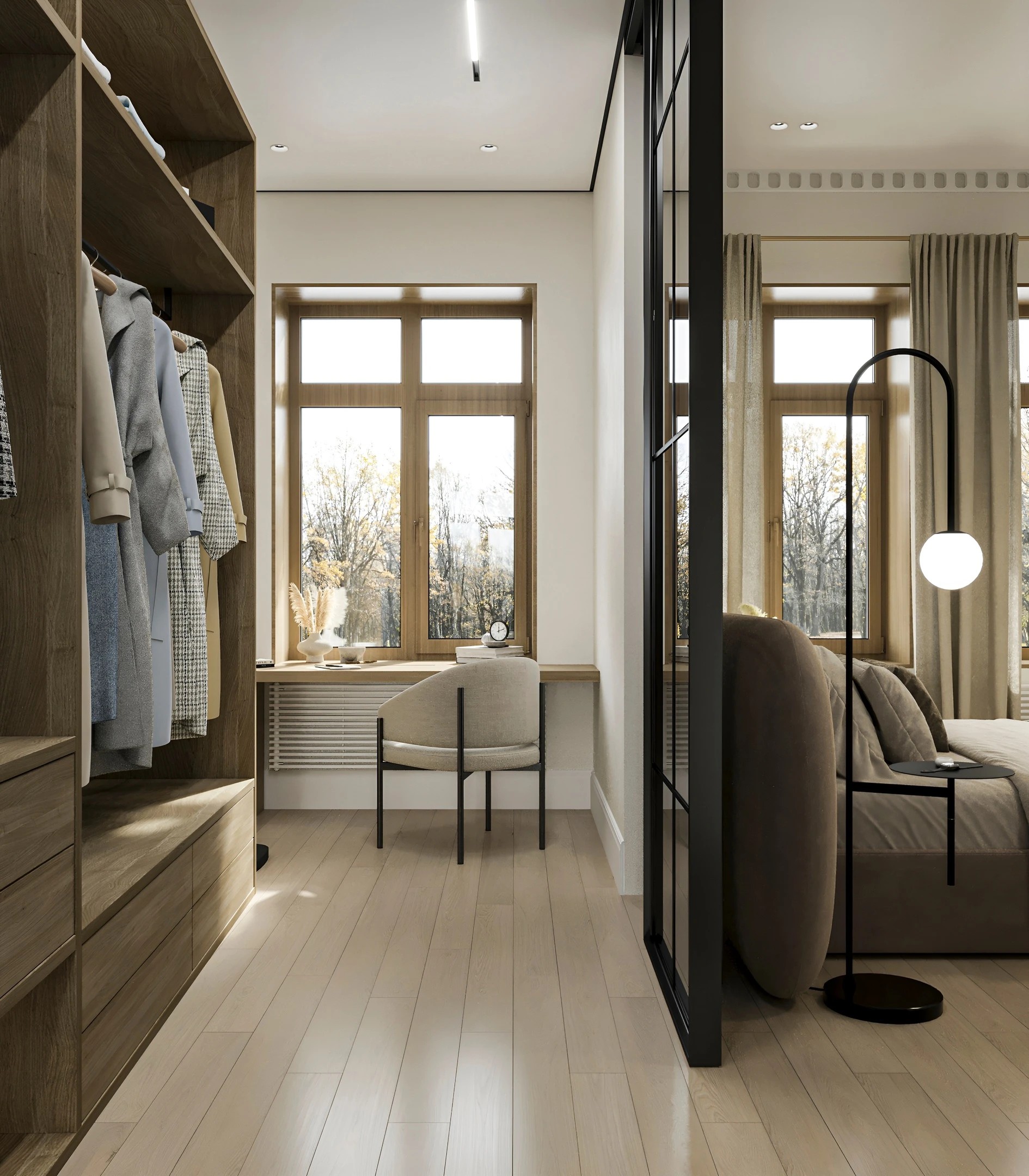 Интерьера спальни в историческом центре города