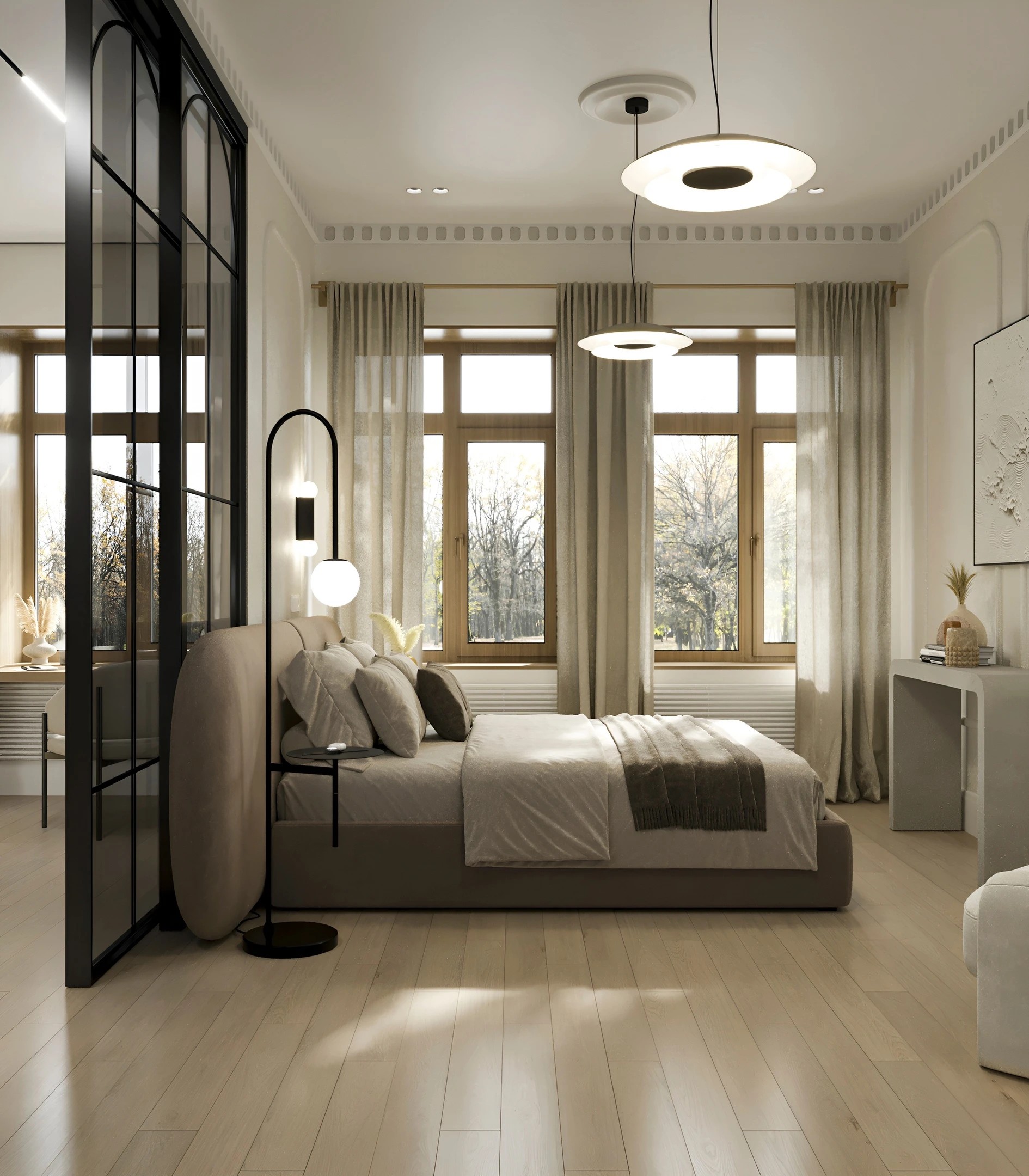 Интерьера спальни в историческом центре города