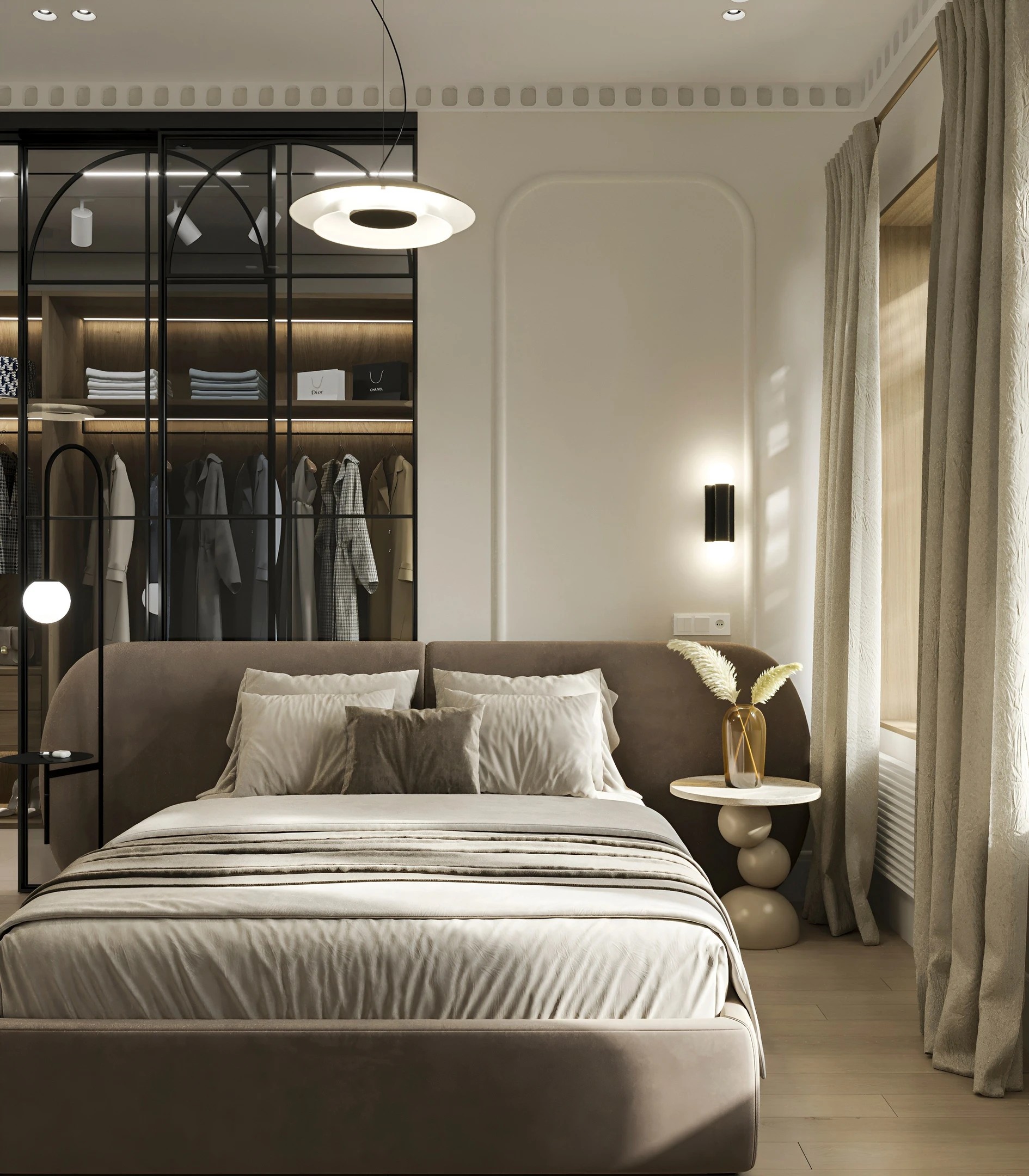 Интерьера спальни в историческом центре города