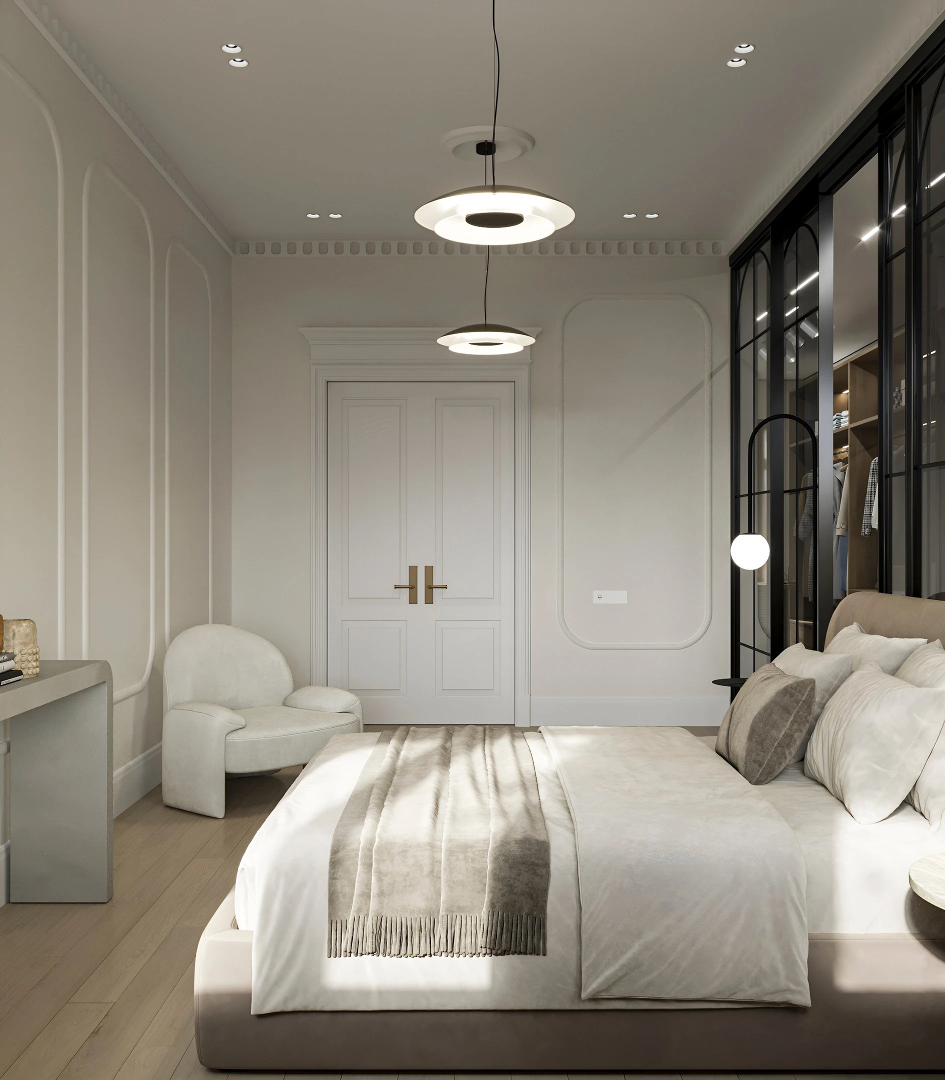 Интерьера спальни в историческом центре города