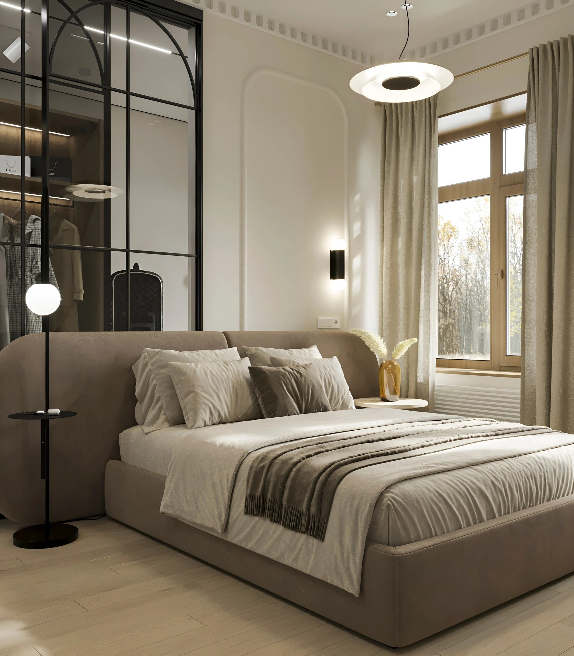 Интерьера спальни в историческом центре города