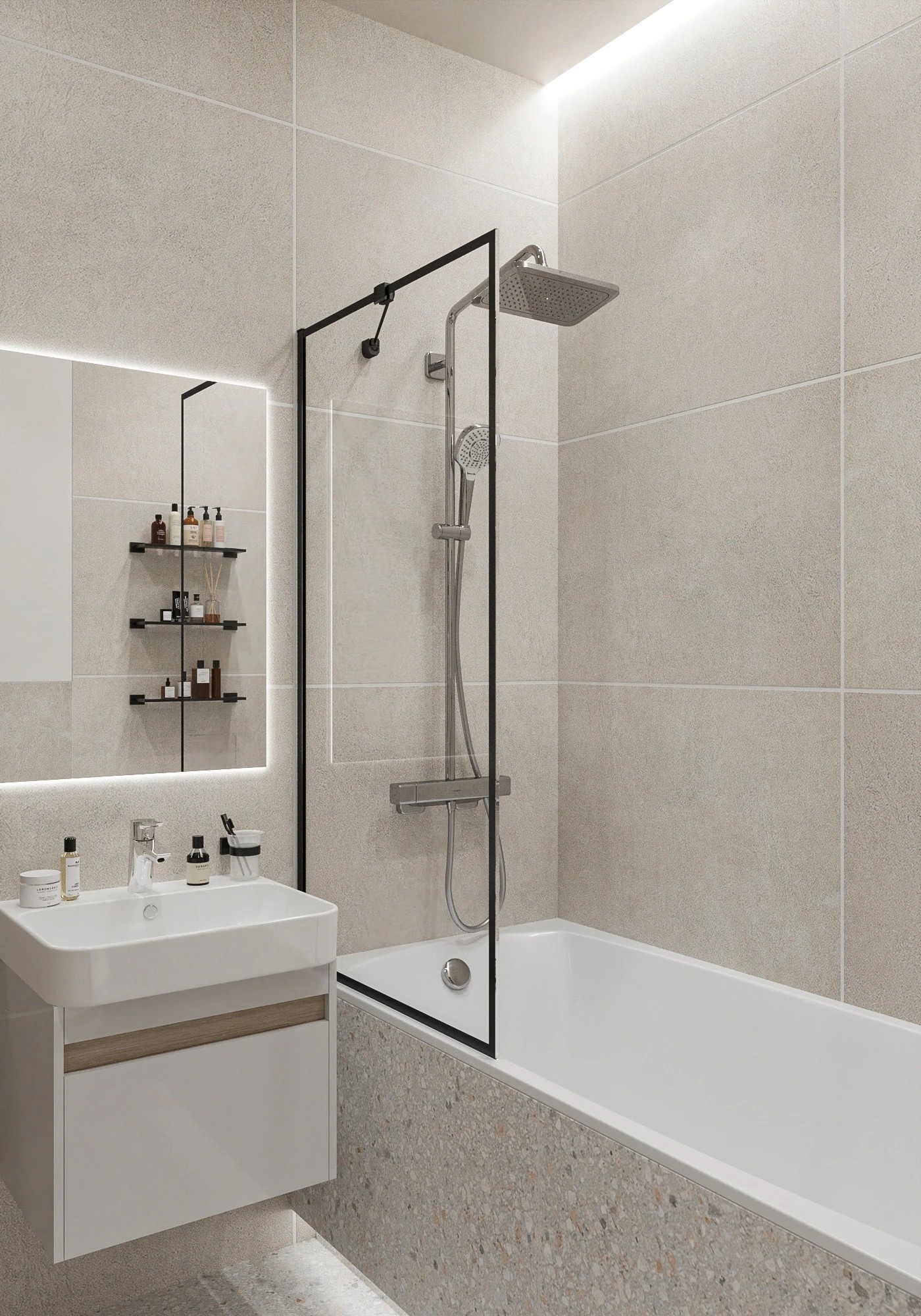 Проект квартиры в светлых тонах