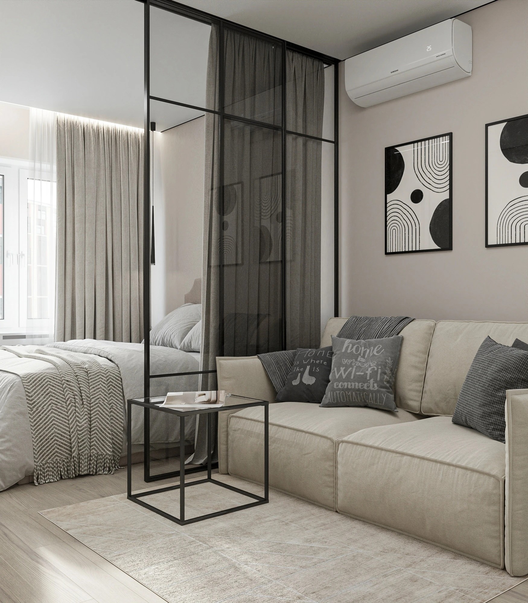 Проект квартиры в светлых тонах