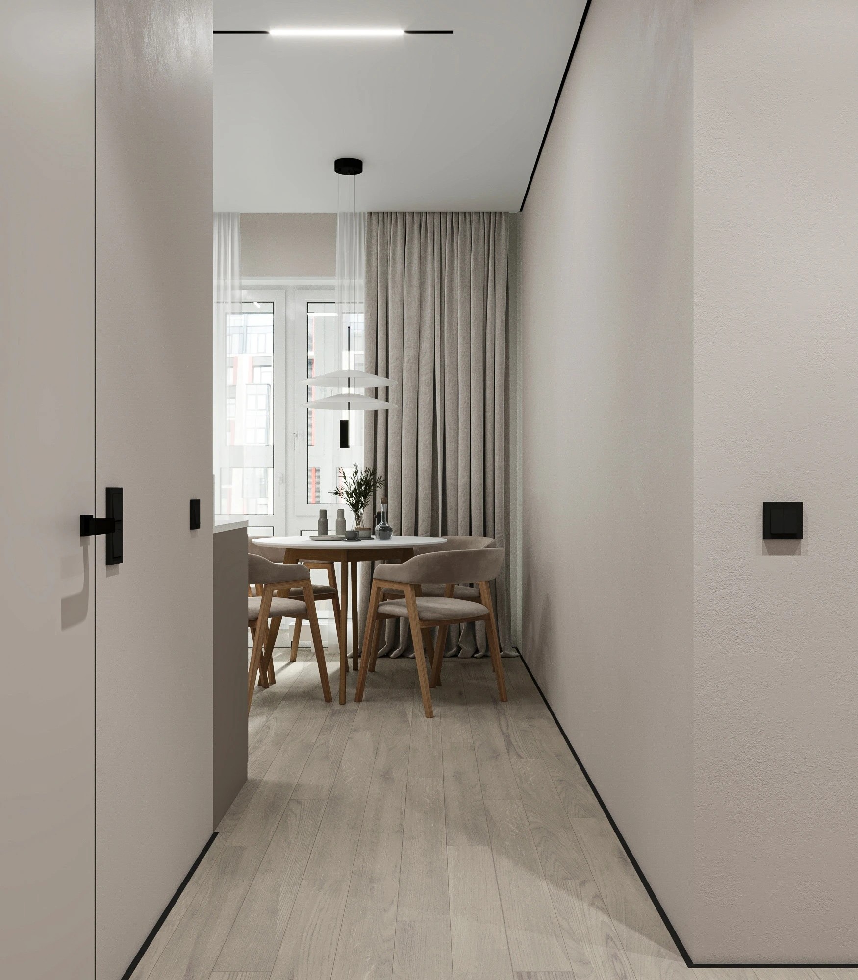 Проект квартиры в светлых тонах