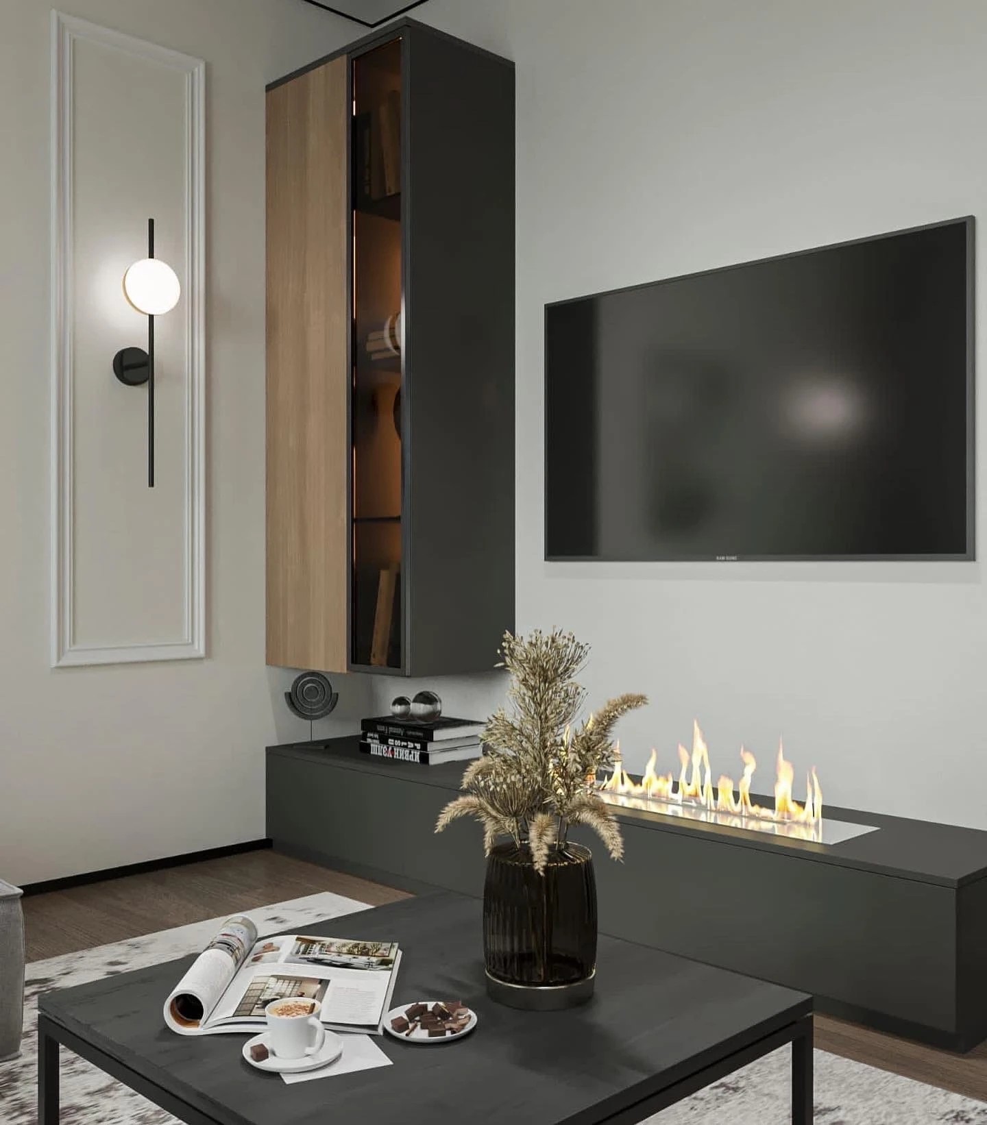 Дизайн интерьера кухни-гостиной