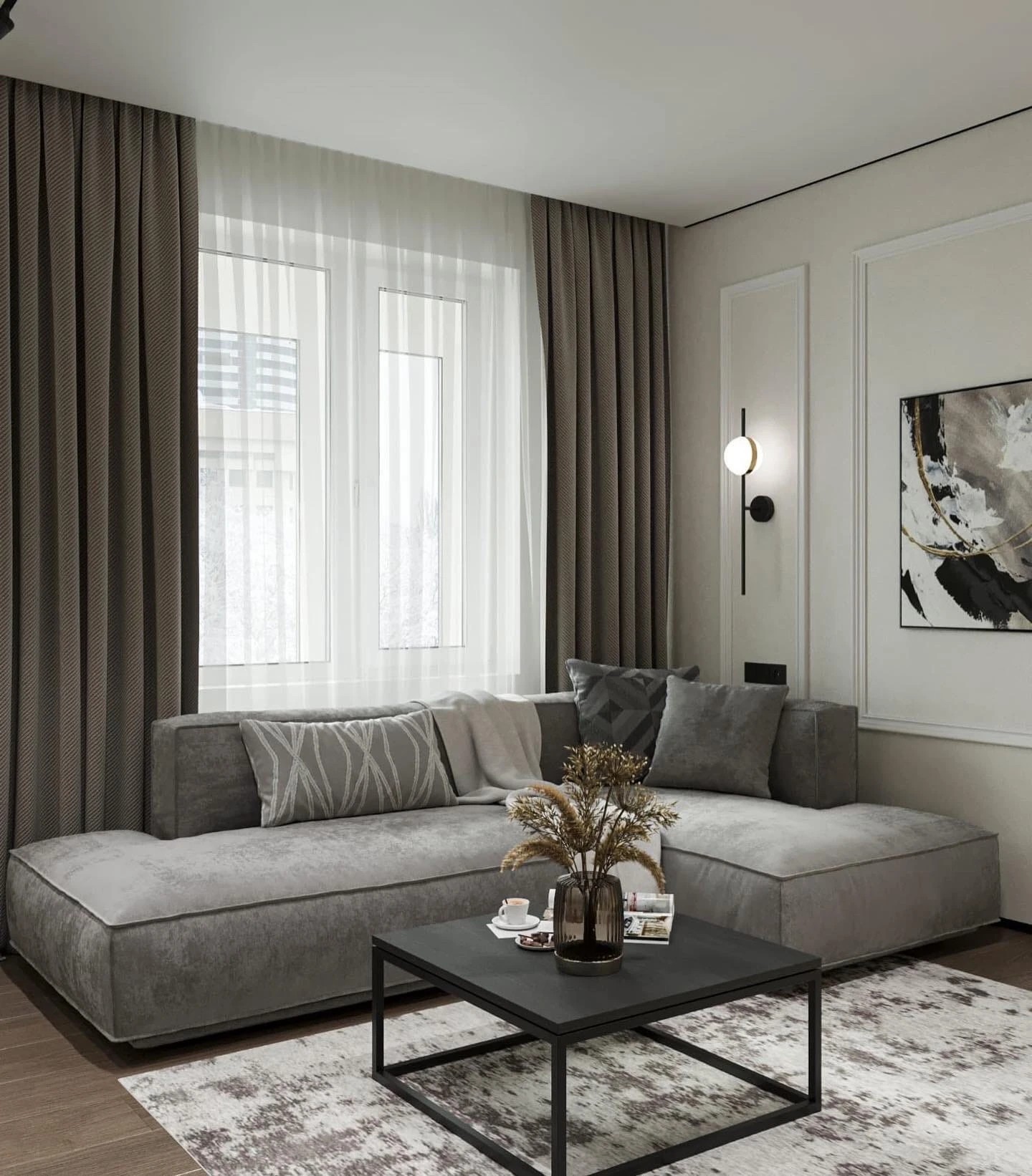 Дизайн интерьера кухни-гостиной