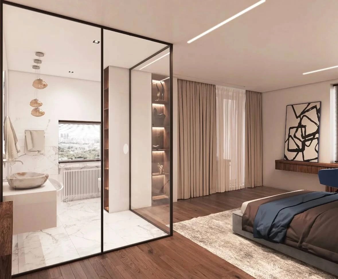 Квартира с имитацией скалы