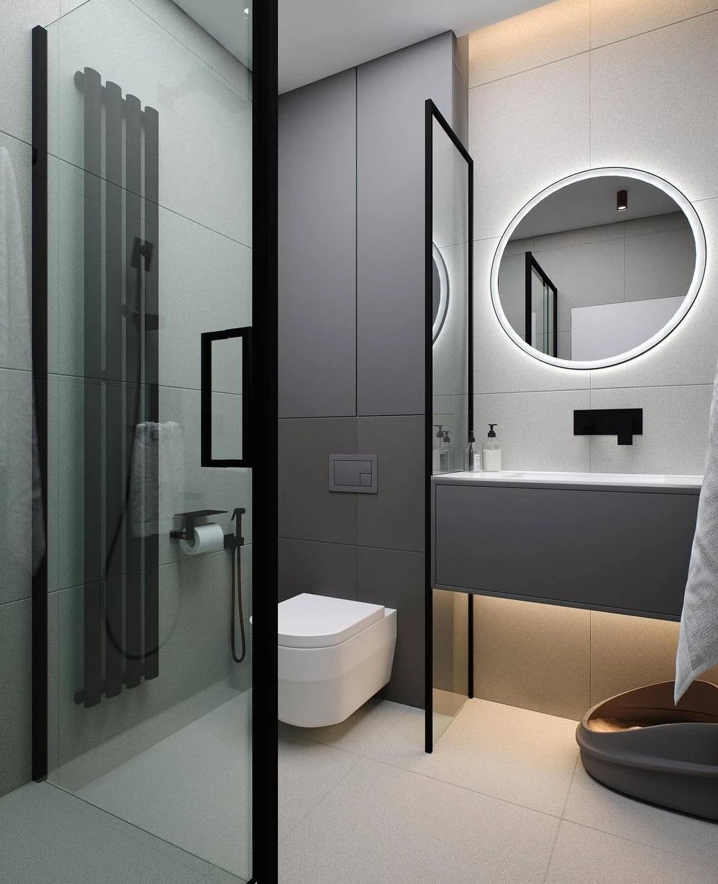 Санузел из проекта однокомнатной квартиры