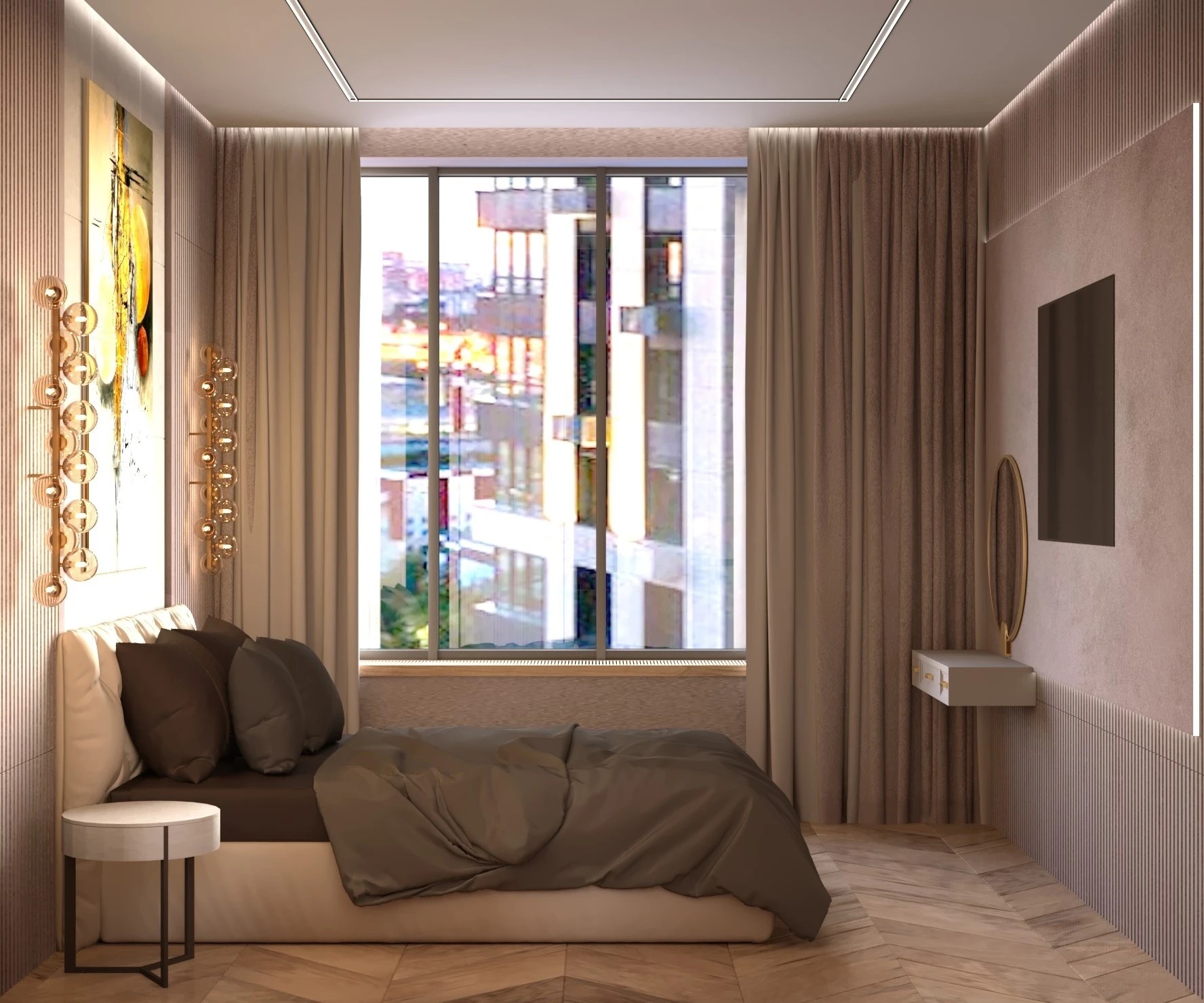 Дизайн квартиры в  пастельных тонах