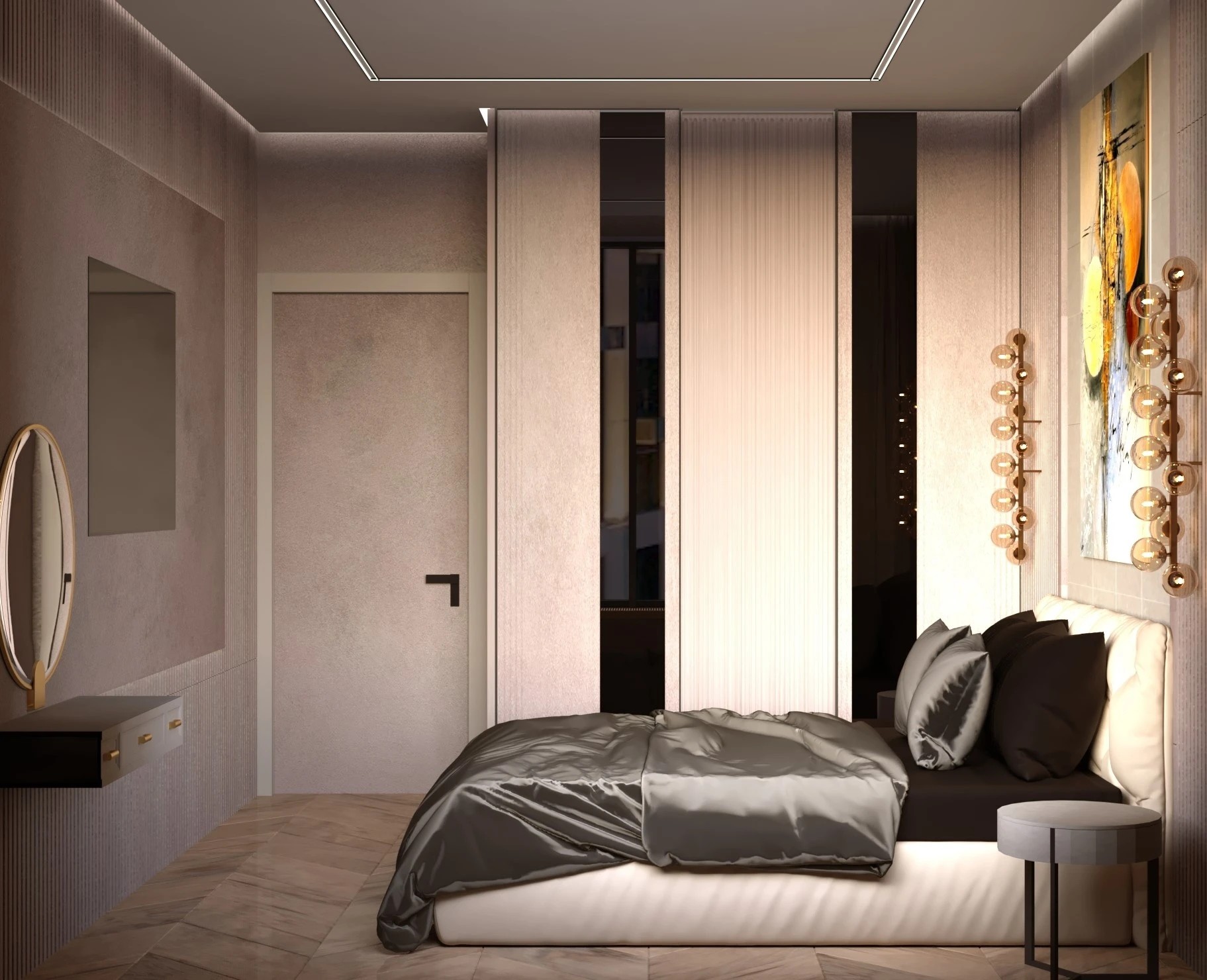 Дизайн квартиры в  пастельных тонах