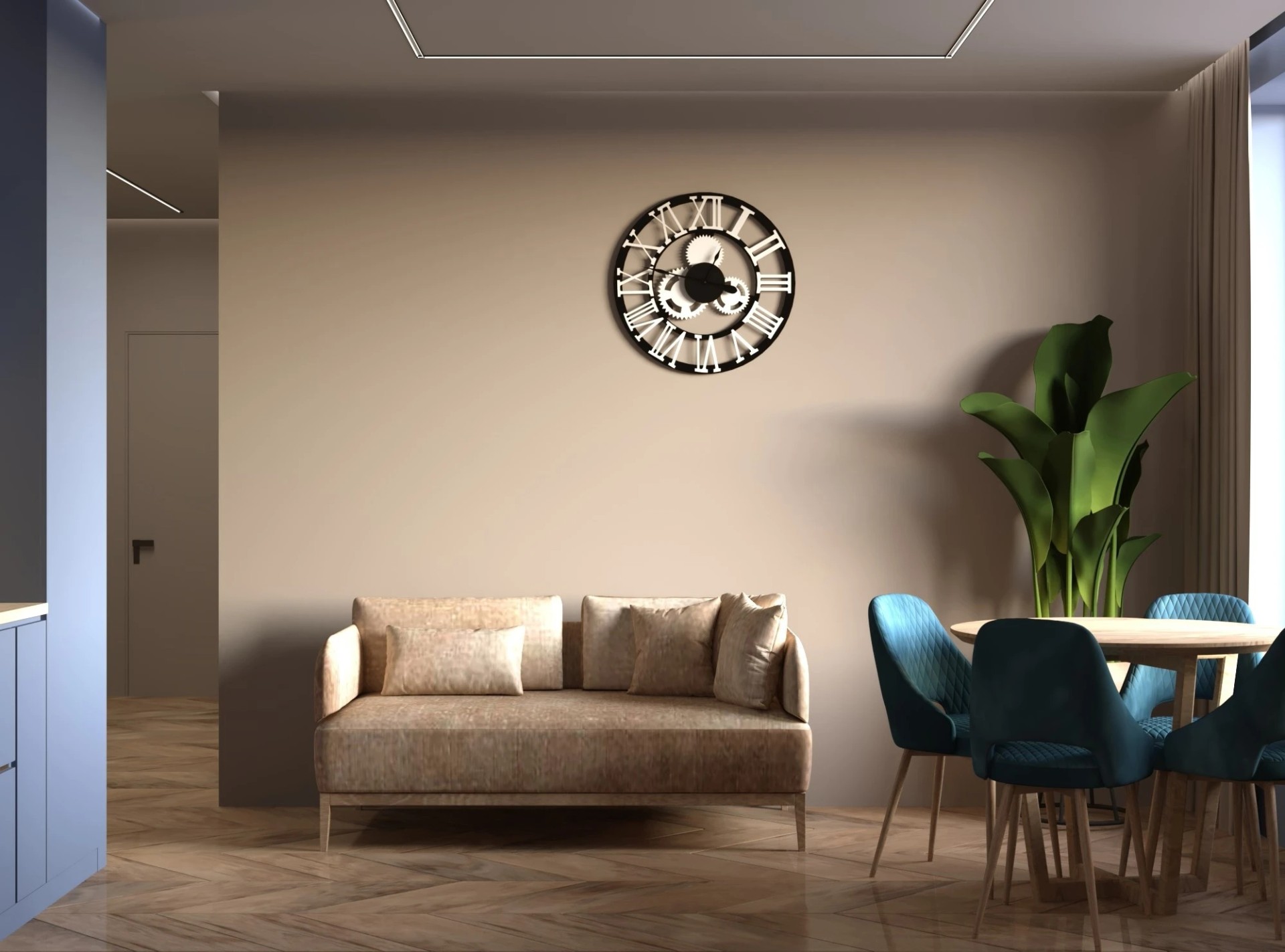 Дизайн квартиры в  пастельных тонах