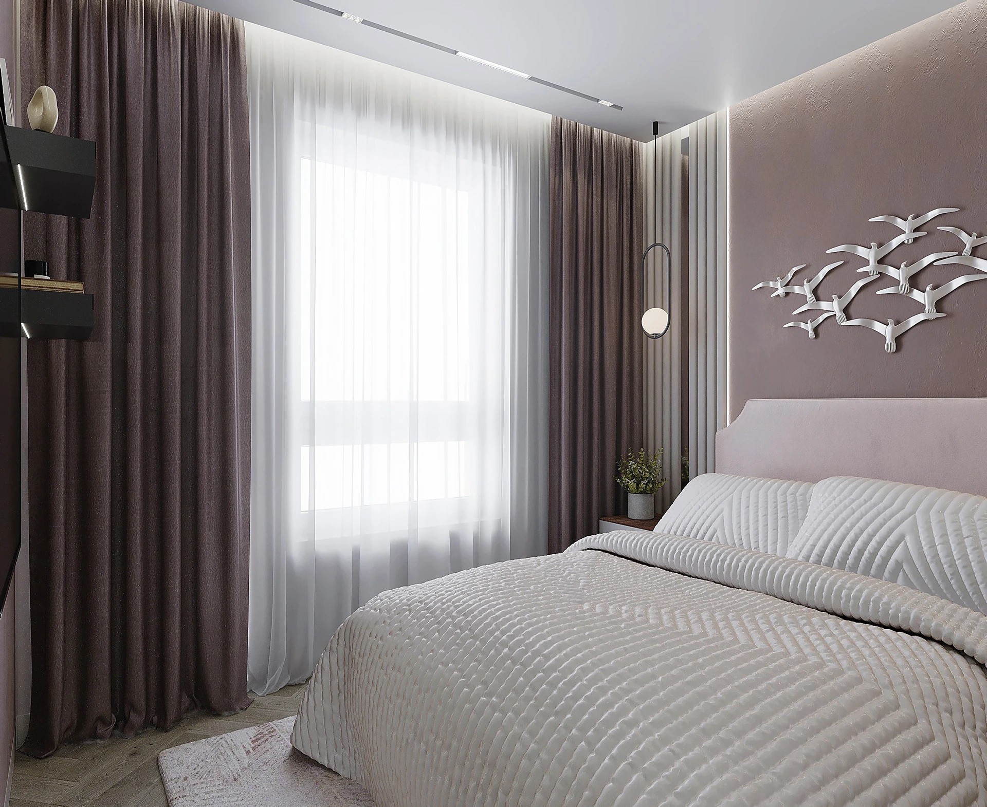 MASTER BEDROOM WITH BIRDS