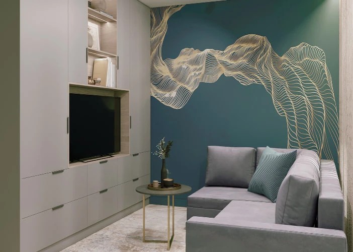 LIVING ROOM WITH BED ZONE