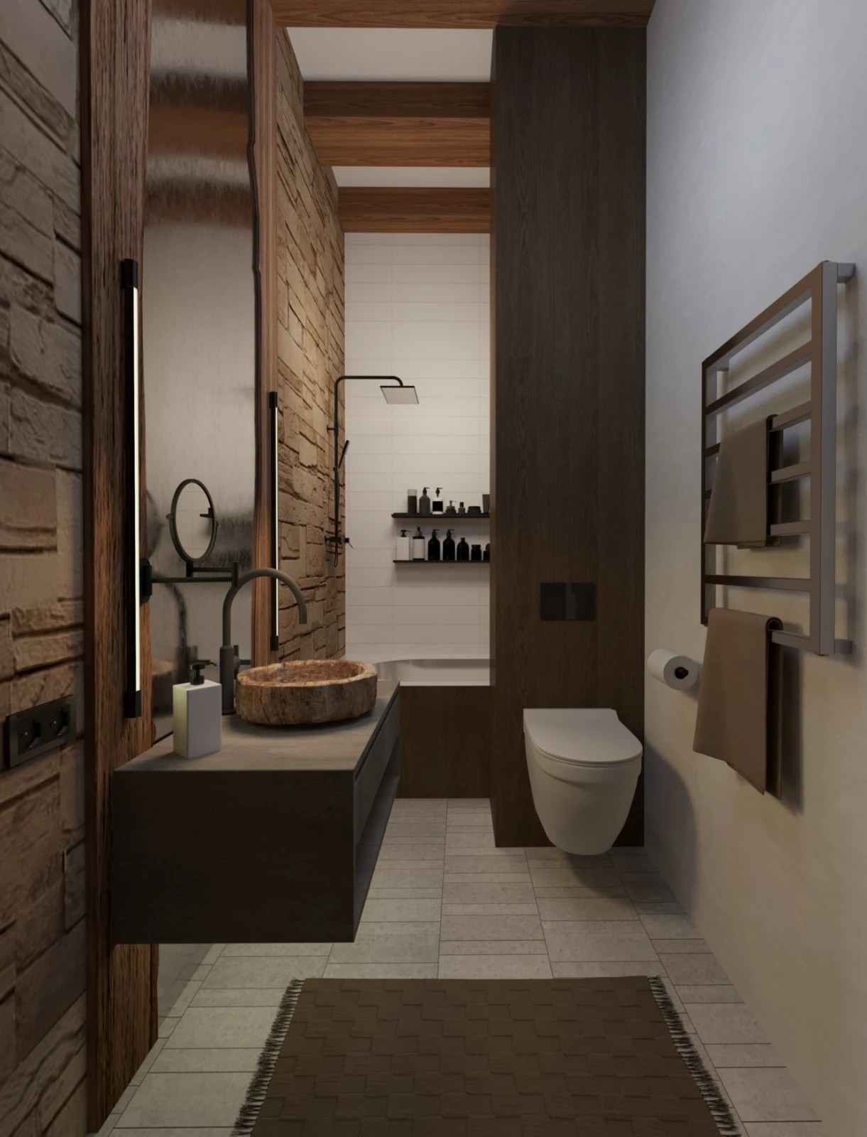 Проект квартиры с использованием натуральных материалов