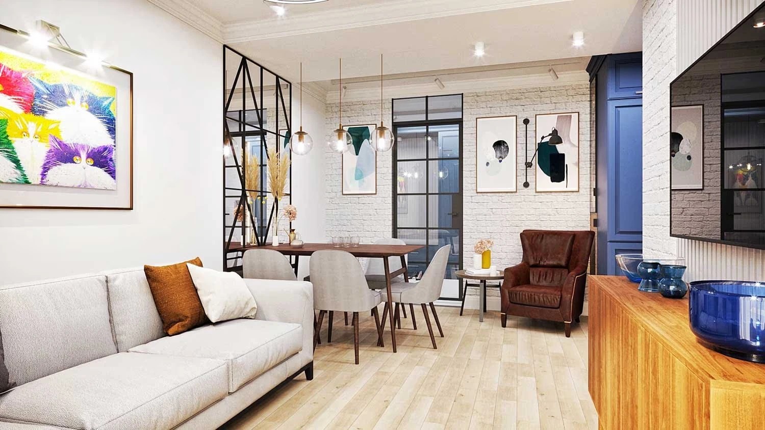 Трёхкомнатная квартира на ул. Парашютная