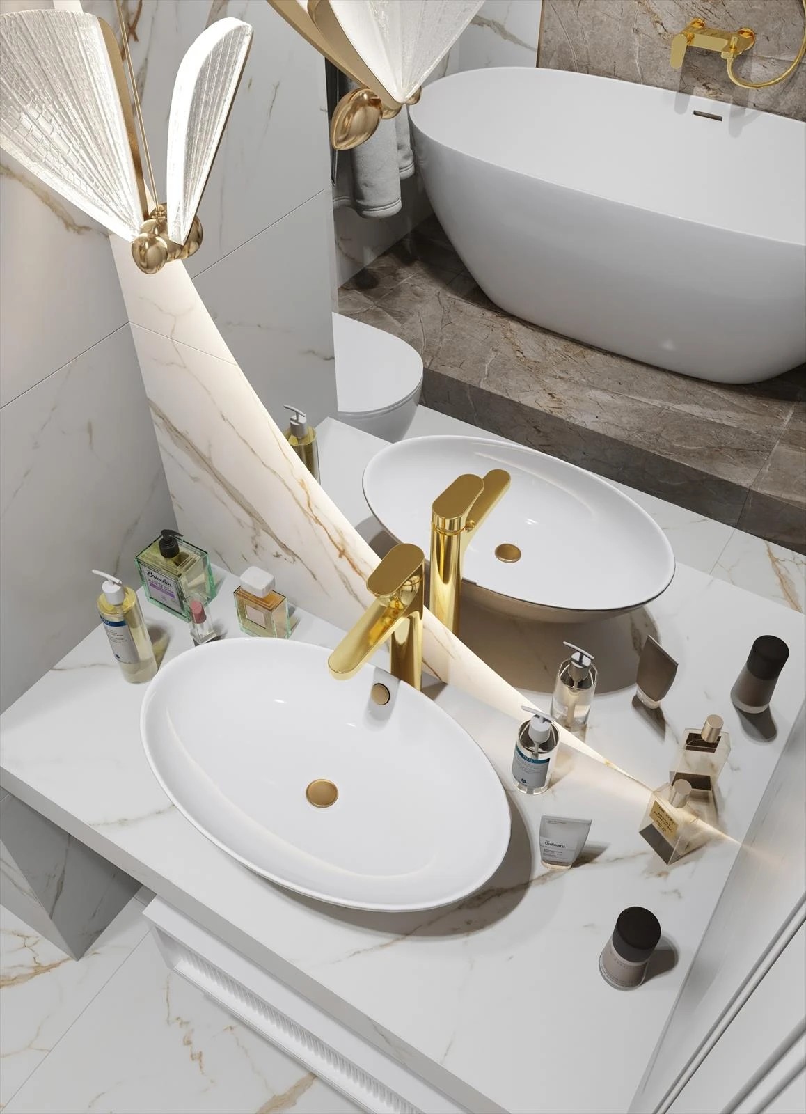 Проект 3-х комнатной квартиры в неоклассическом стиле для девушки