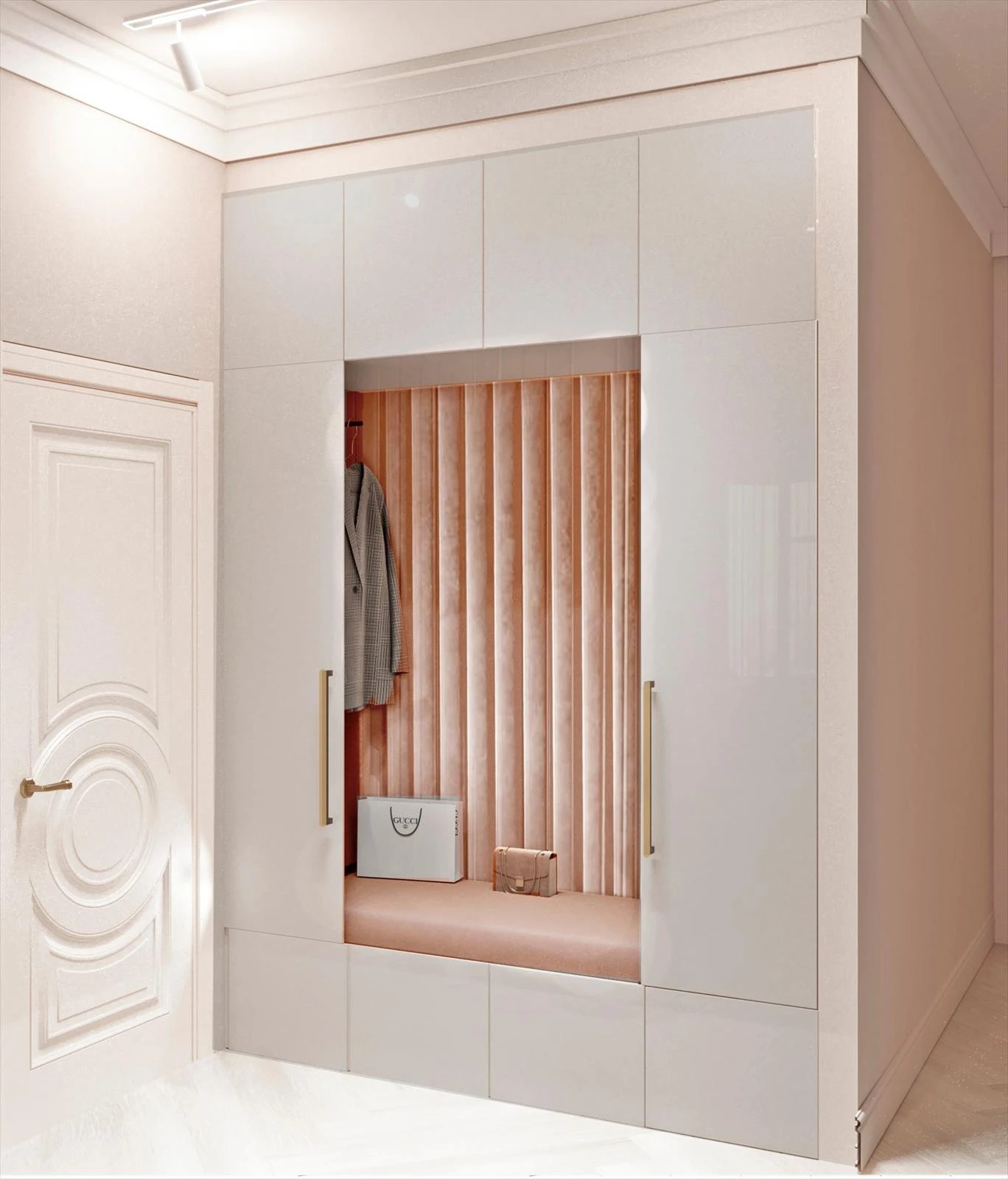 Проект 3-х комнатной квартиры в неоклассическом стиле для девушки