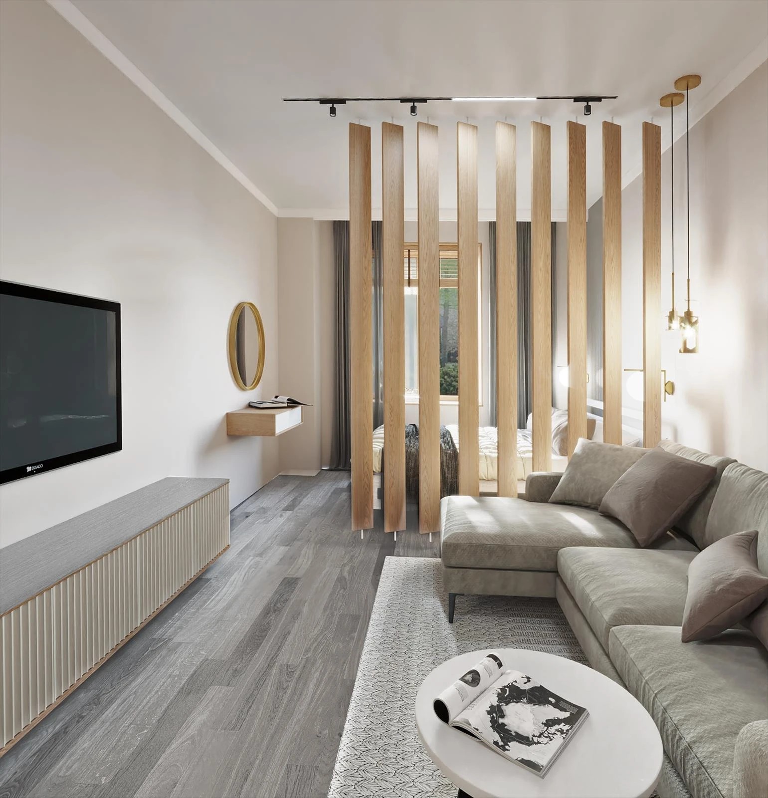 Проект однокомнатной квартиры в скандинавском стиле