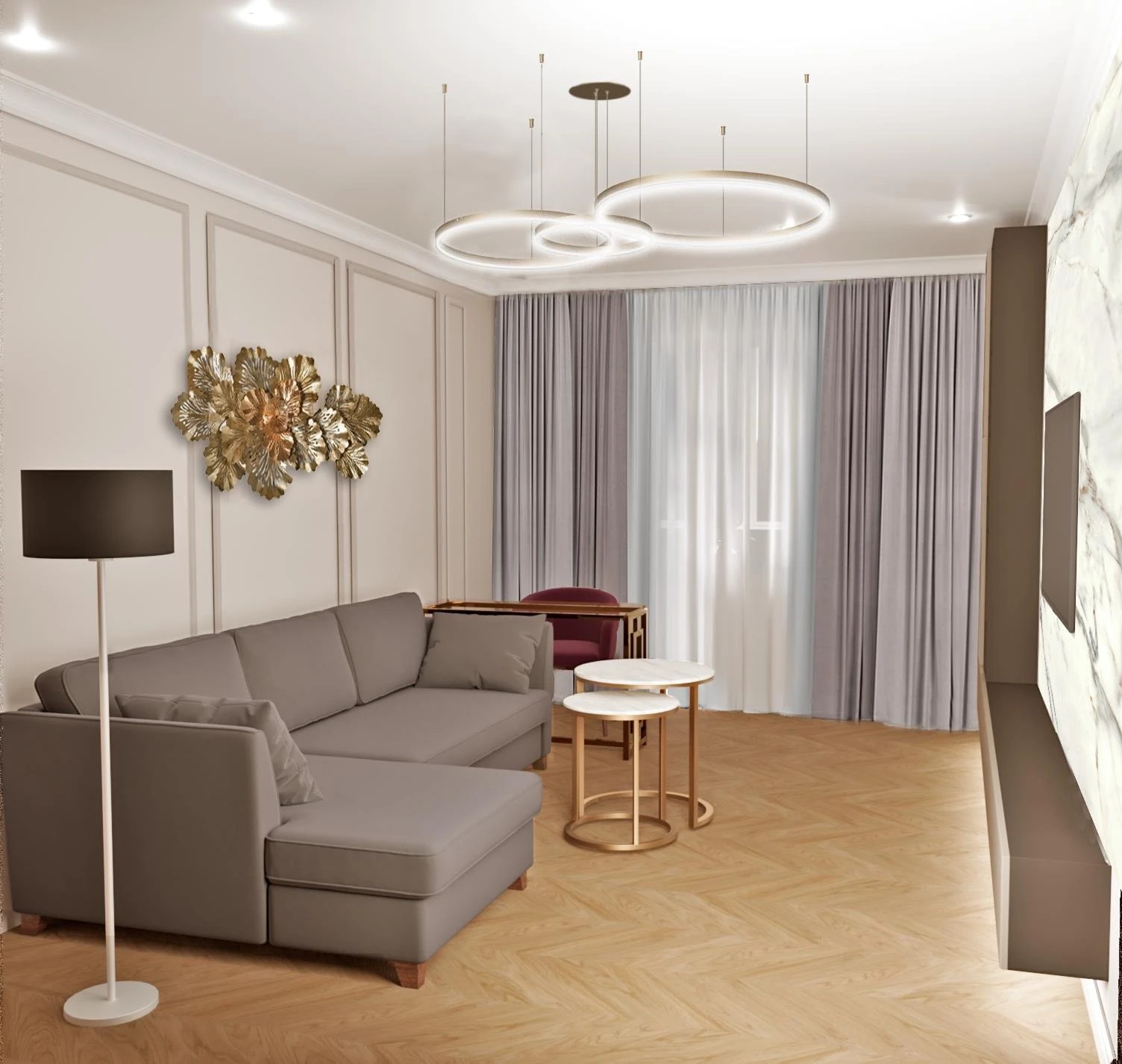 Дизайн-проект квартиры в неоклассическом стиле