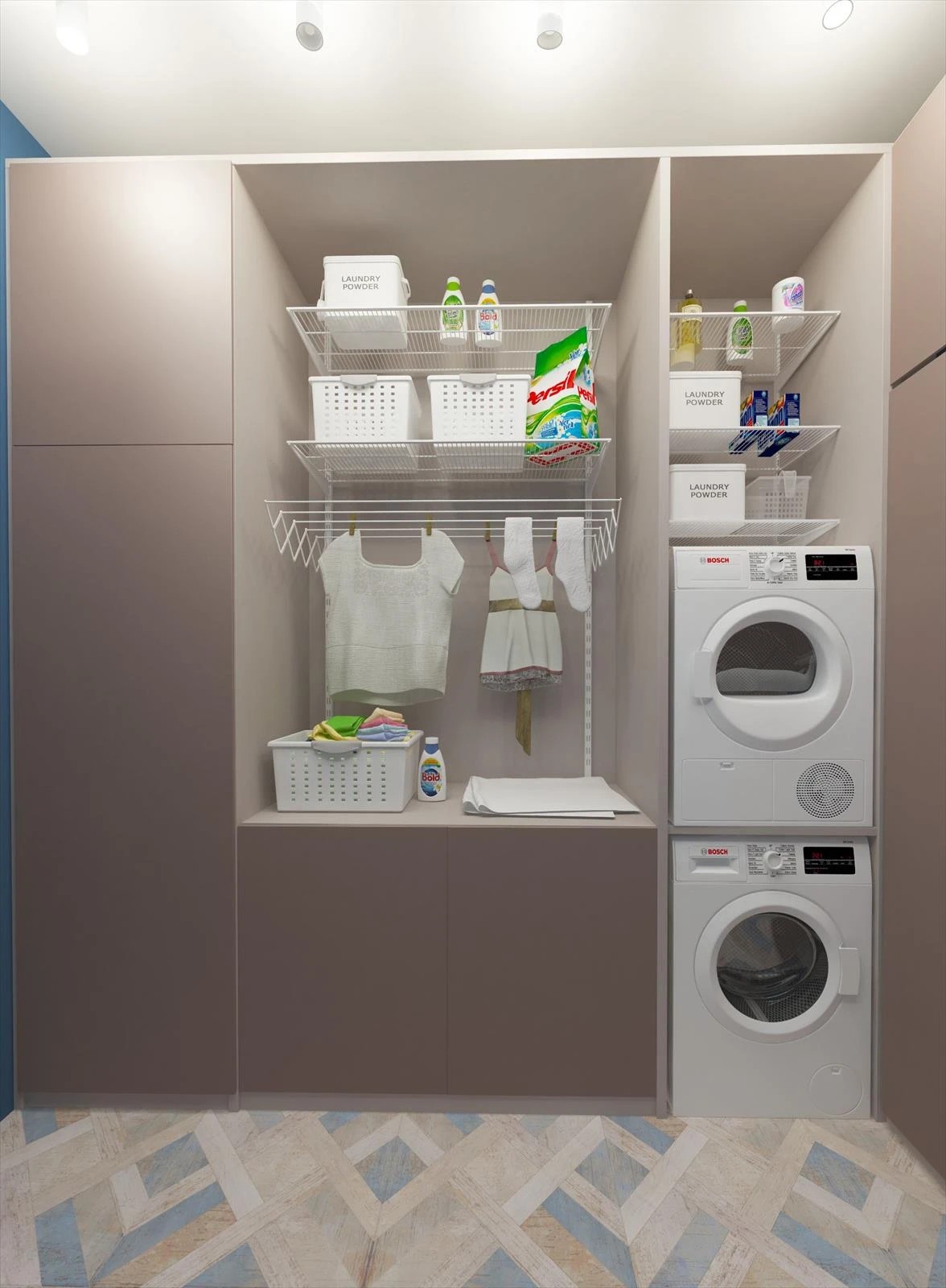 Интерьер первого этажа частного дома