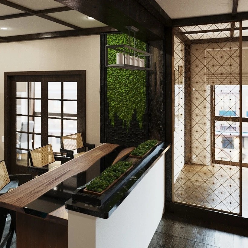 Элитная квартира с элементами японского стиля