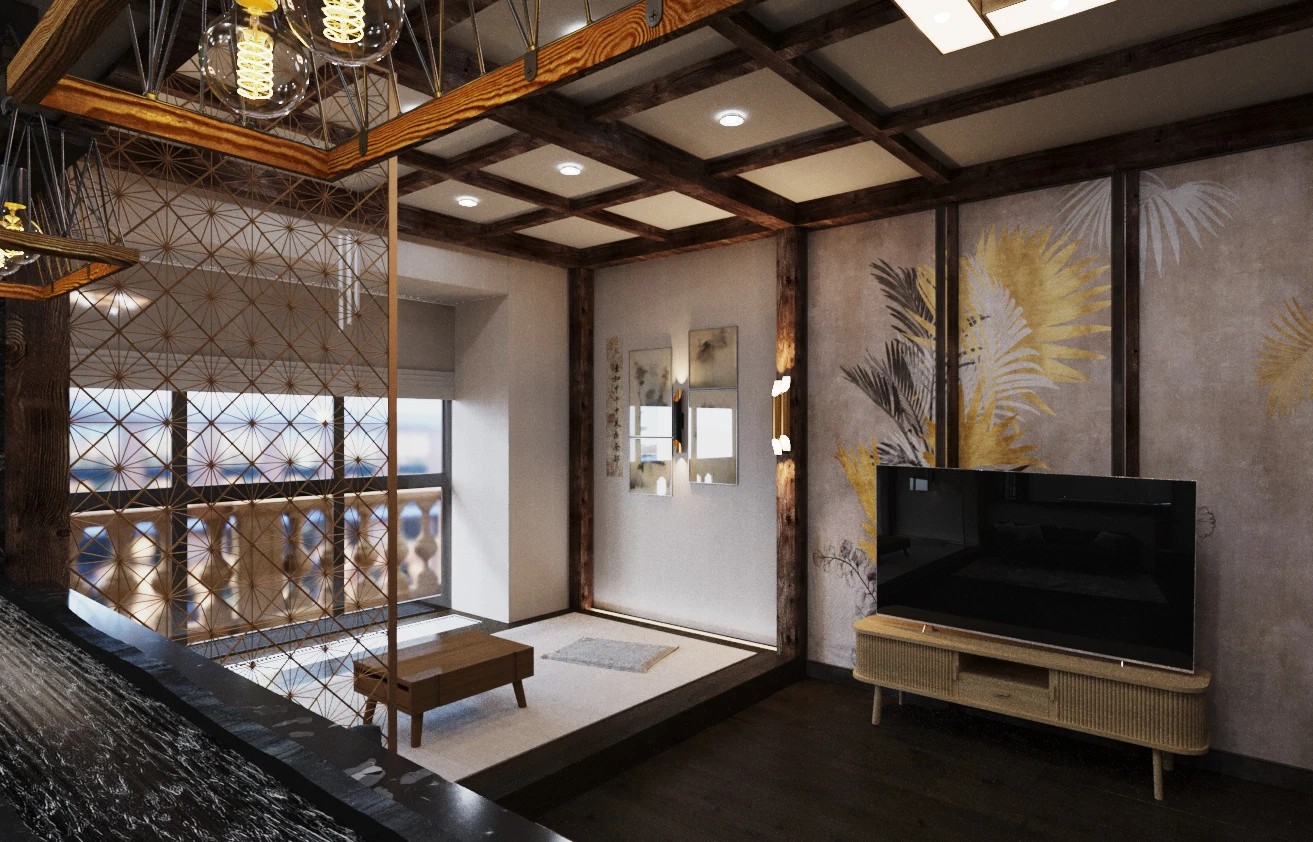 Элитная квартира с элементами японского стиля