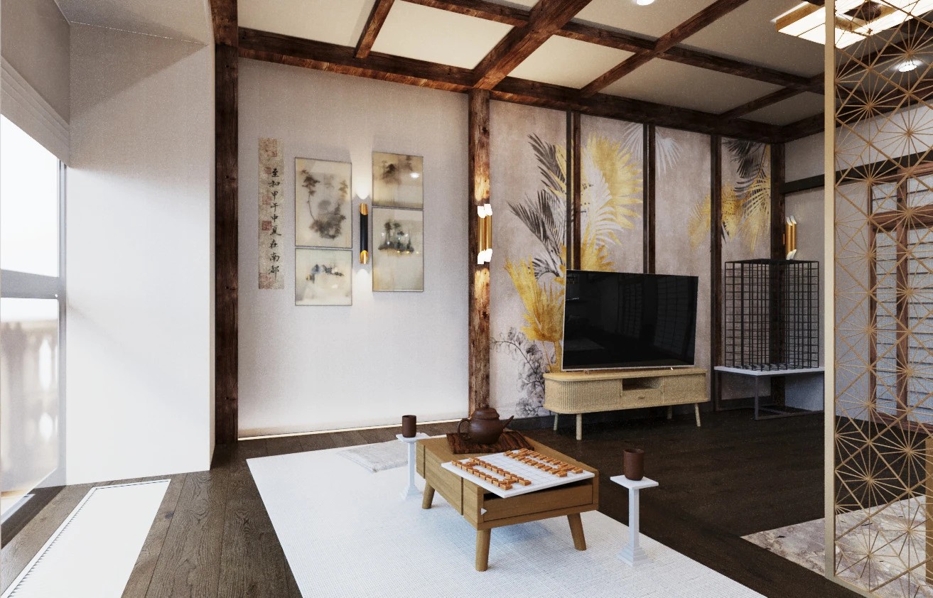 Элитная квартира с элементами японского стиля
