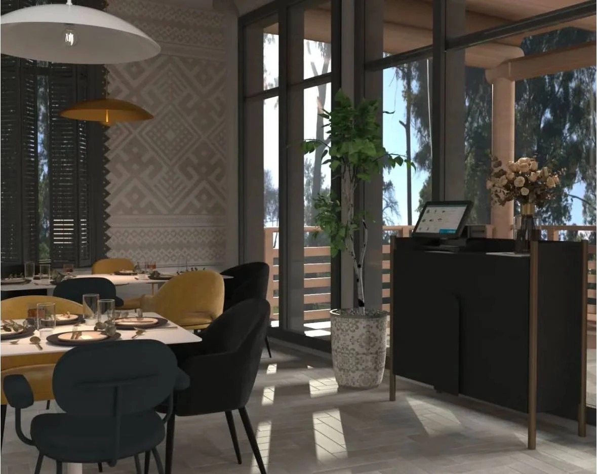 Базы отдыха в сосново-еловом лесу.