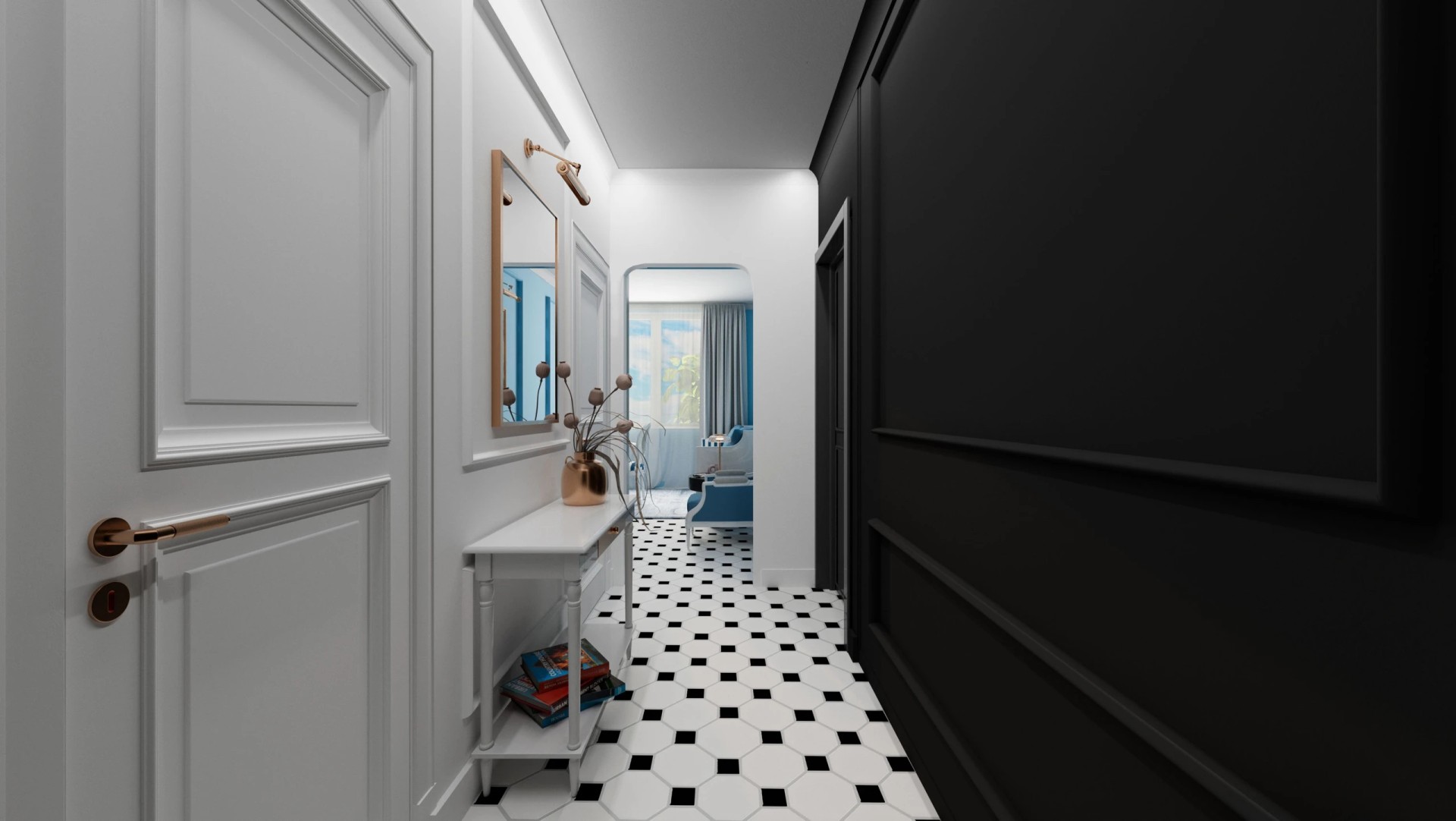 Яркий интерьер